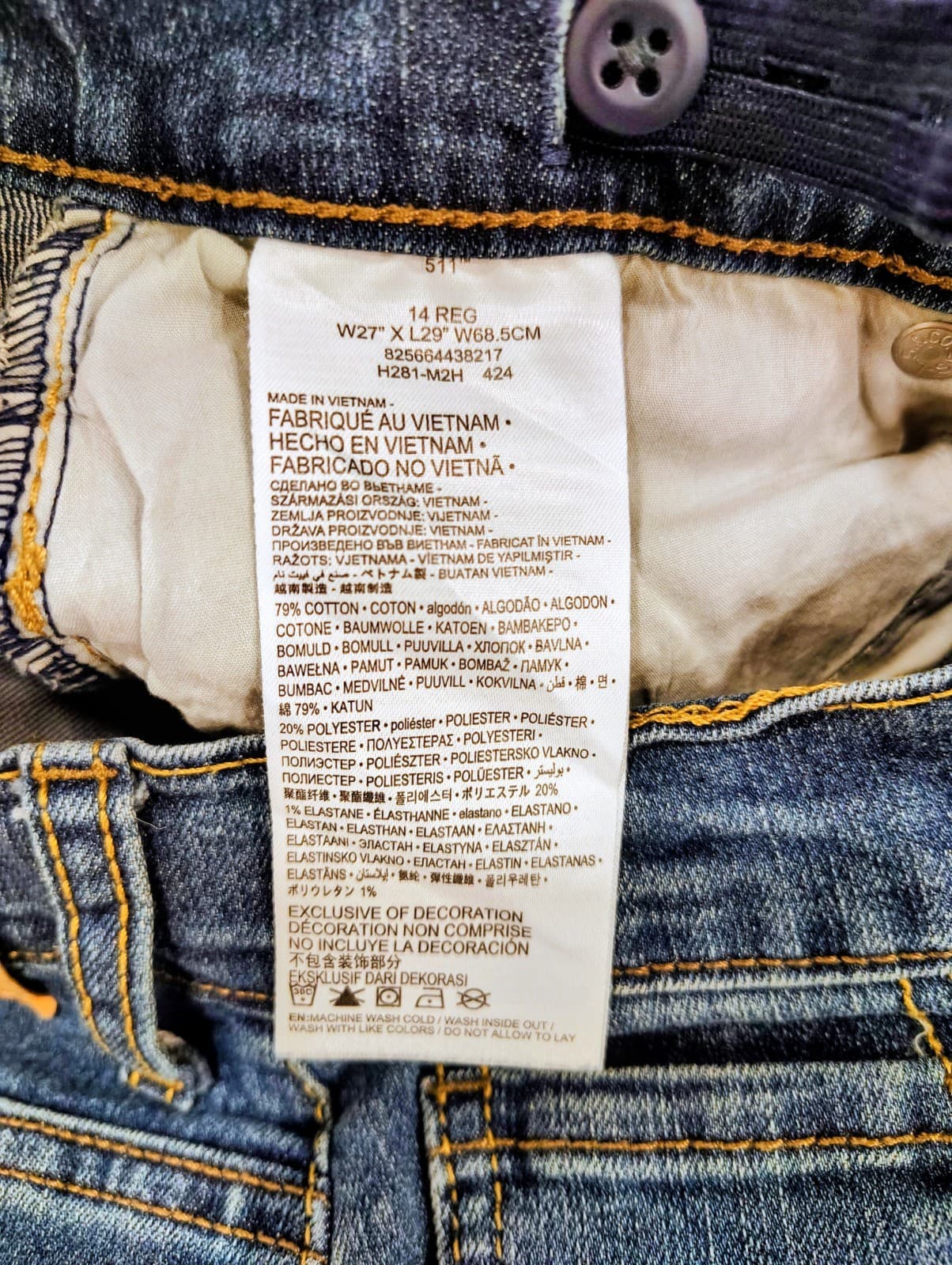 Levi's 511 Boy's Jeans 511 27x29, Boys Size 14, EUC - Thumbnail 8