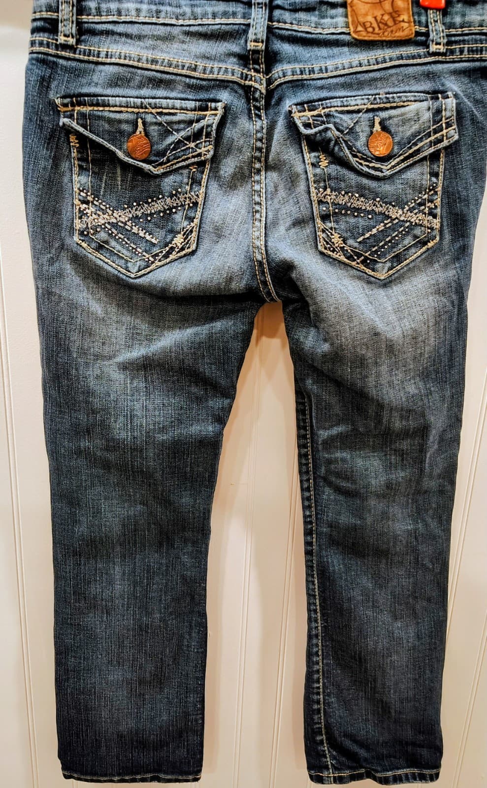 BKE Denim Sabrina Bootcut Women’s Jeans Size 28 Distressed Embellished EUC - Thumbnail 5