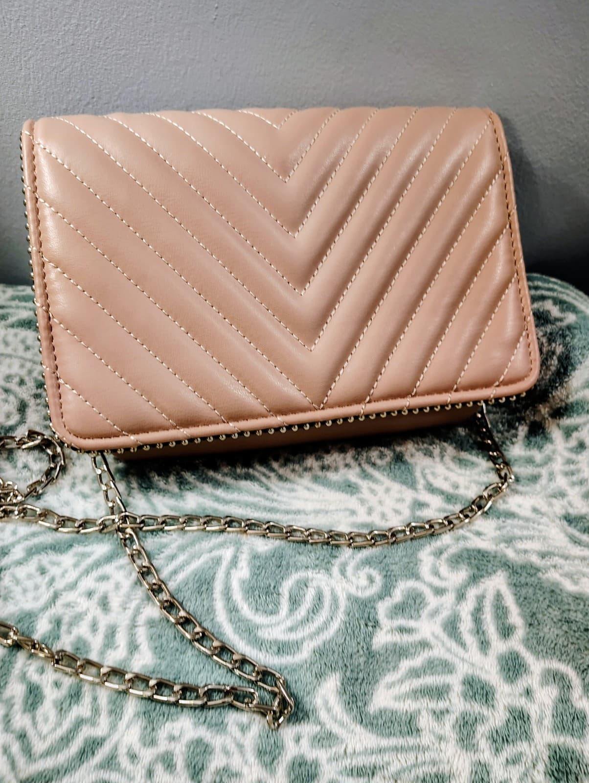 ALDO crossbody bag, Rose quilted Faux Leather exterior, Dress Bag - Thumbnail 18