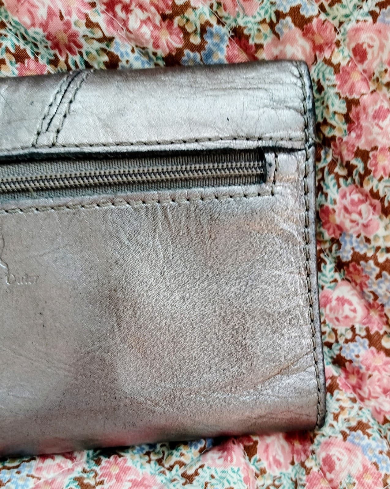 Fossil Silver Metallic Trifold Wallet - Thumbnail 6