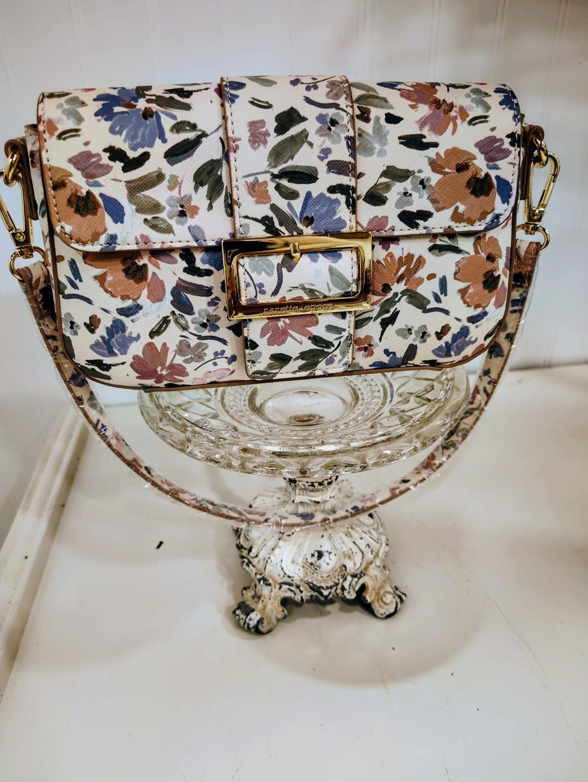 NWOT Nanette Lepore Floral Small Shoulder Bag Magnetic Detachable Strap $88 - Thumbnail 7