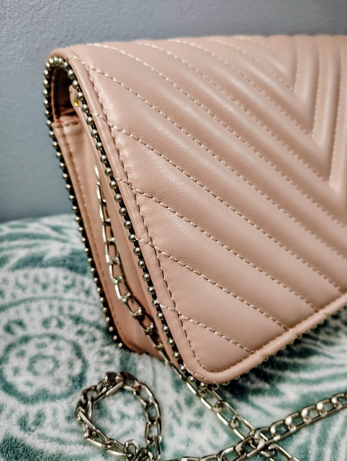 ALDO crossbody bag, Rose quilted Faux Leather exterior, Dress Bag - Thumbnail 21