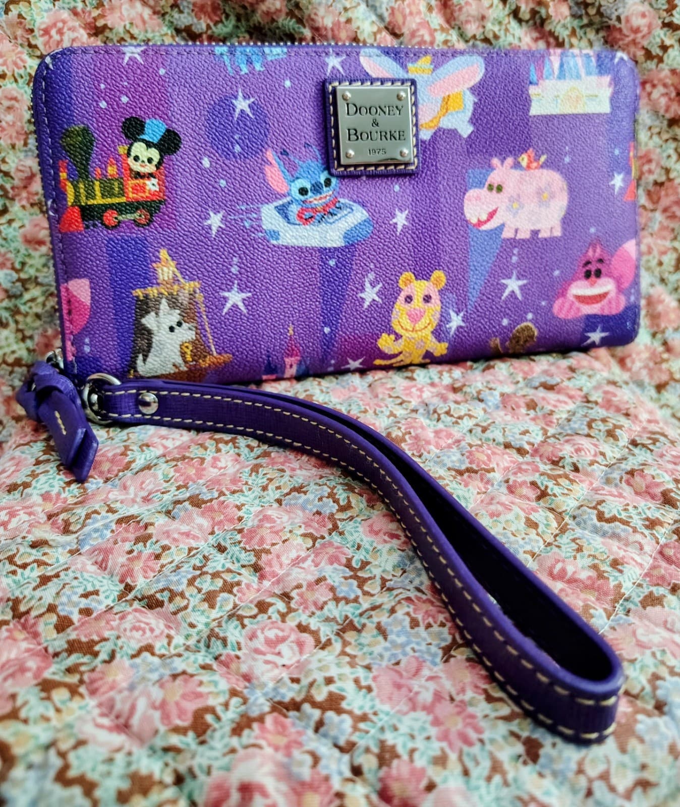 Dooney & Bourke Disney 2023 Joey Chou Disney Parks Wallet Small World NWOT