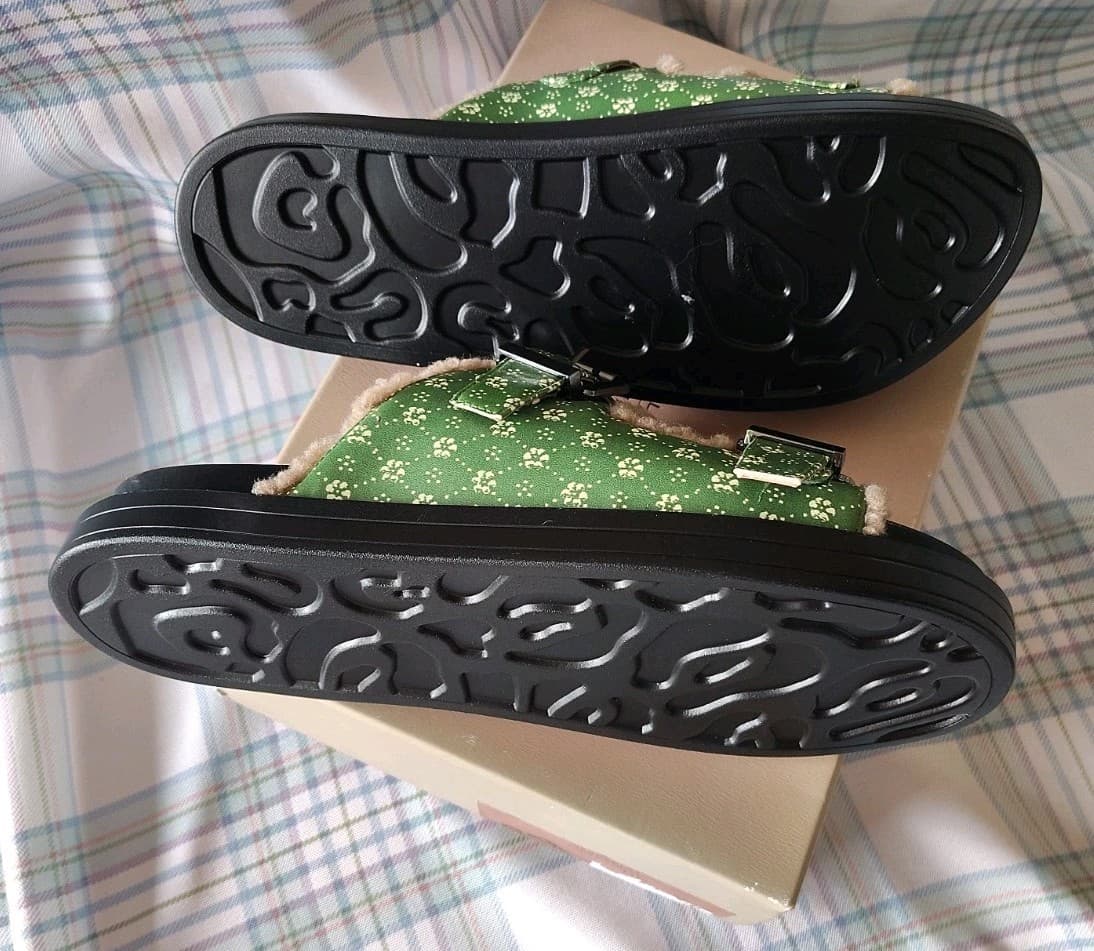 NEW Aerosoles Laura Ashley Women 11M Adjustable Strap Faux Fur Comfort Sandals - Thumbnail 9