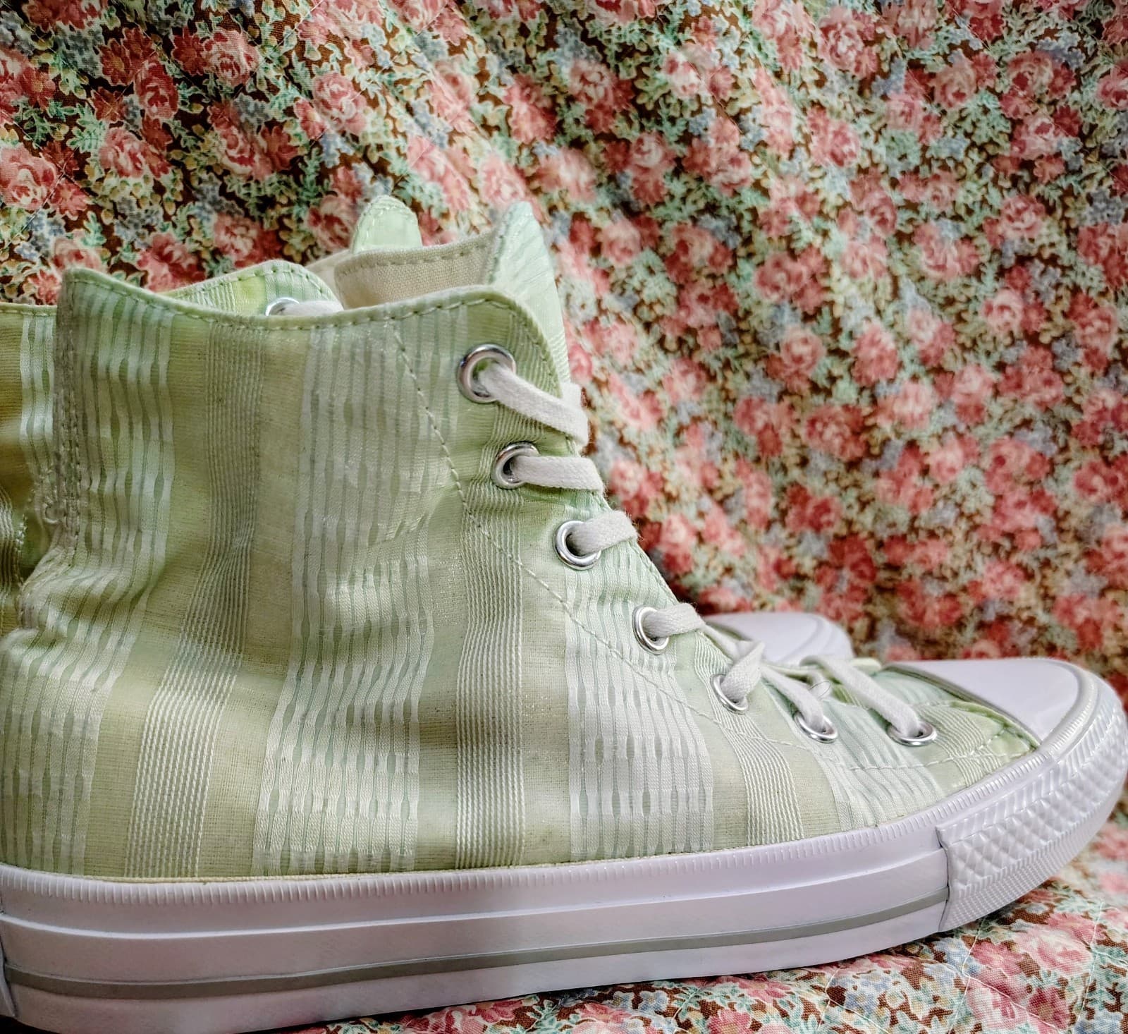 Converse All Star Chuck Taylor Sneakers Green Stripe New Size 6 - Thumbnail 3