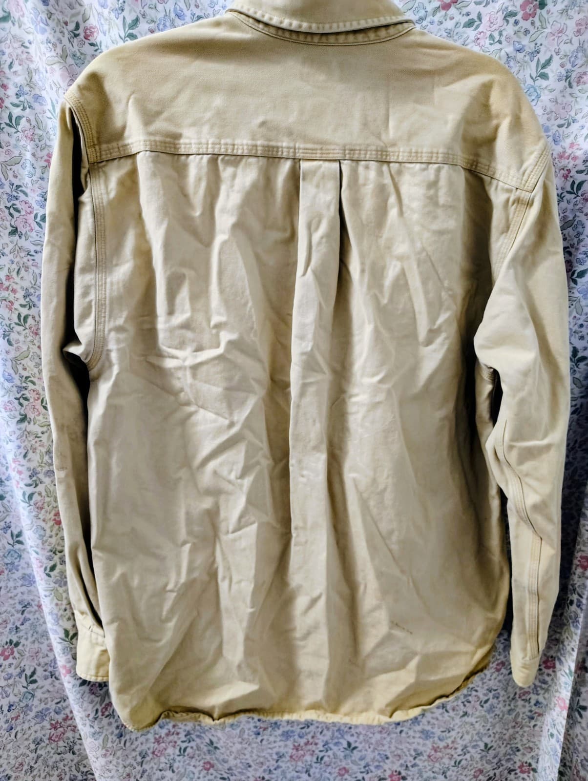 Carhartt Heavy Duty Construction Long Sleeve Shirt Beige - Thumbnail 7