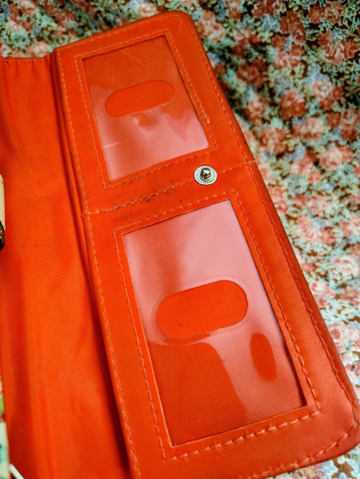 Floral Red Vinyl Wallet - Thumbnail 9