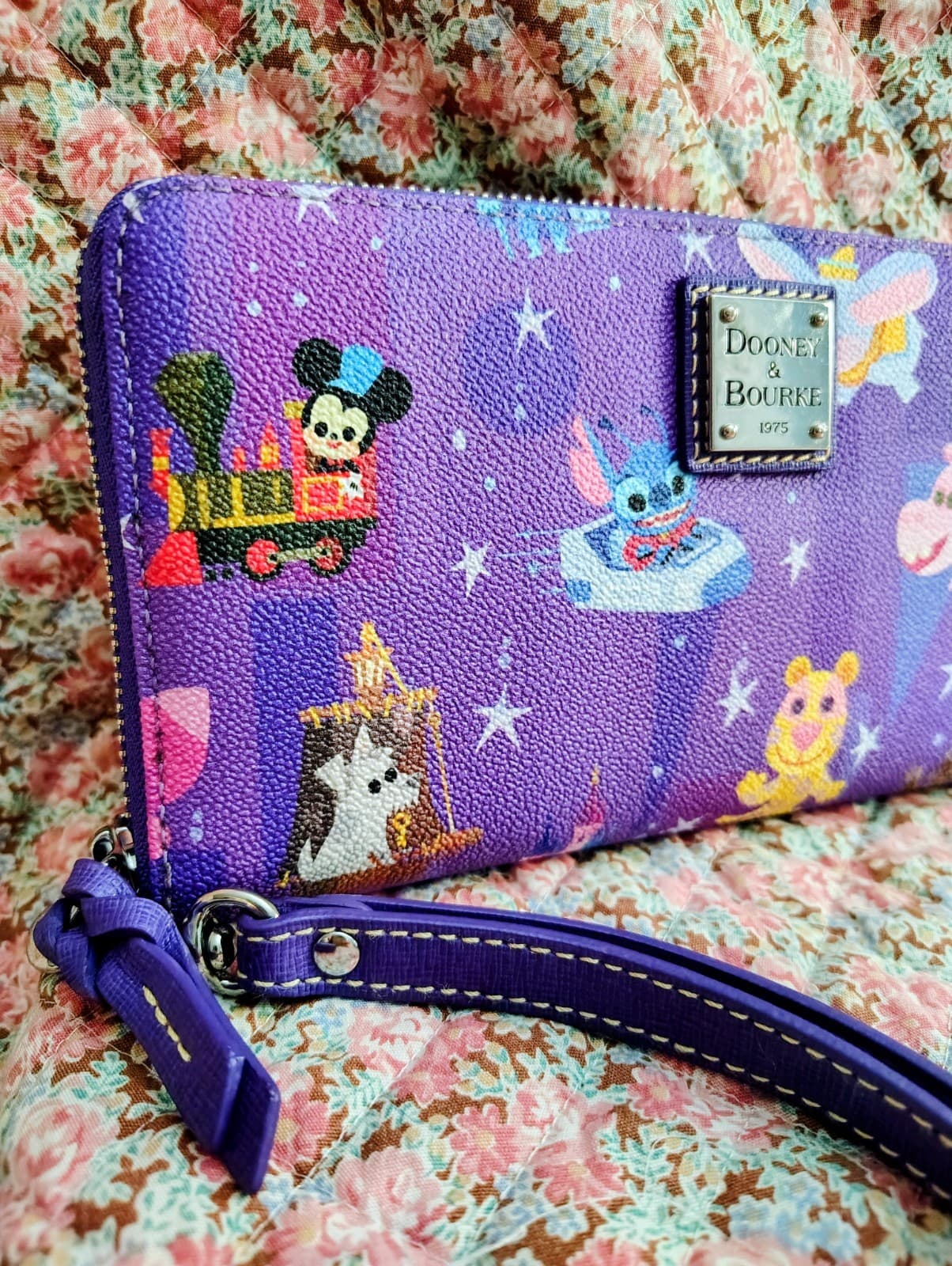 Dooney & Bourke Disney 2023 Joey Chou Disney Parks Wallet Small World NWOT - Thumbnail 2