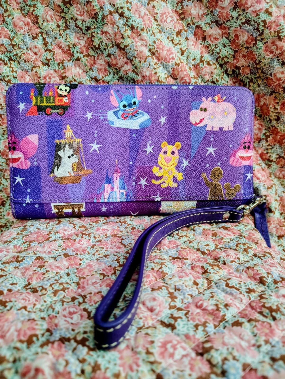 Dooney & Bourke Disney 2023 Joey Chou Disney Parks Wallet Small World NWOT - Thumbnail 5