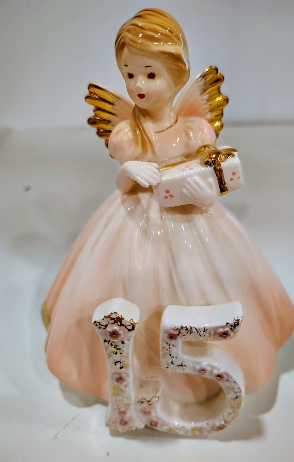 Vintage Josef Originals YEAR 15 Birthday Girl Angel Porcelain Figurine - Thumbnail 2