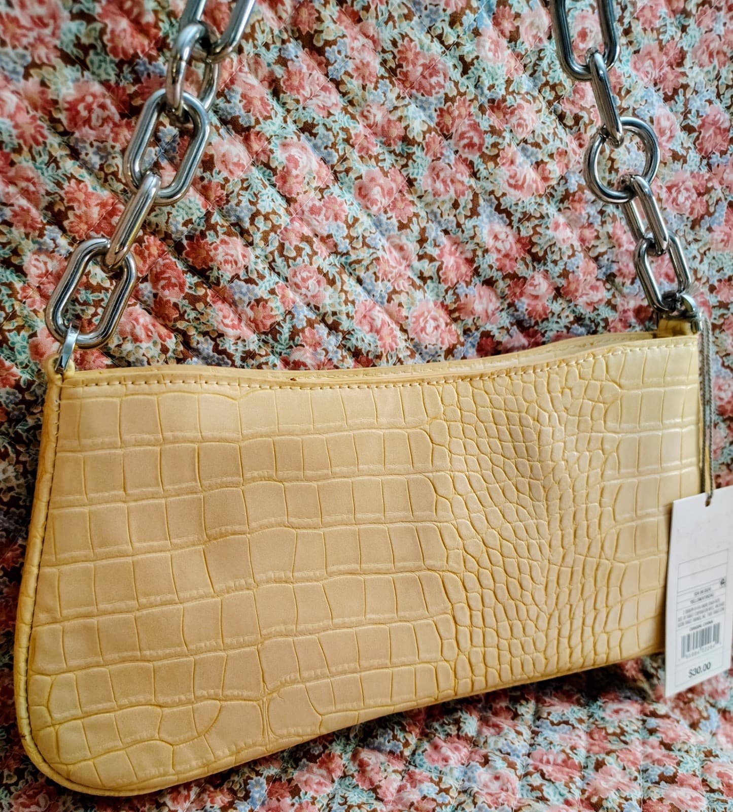 A New Day Womens Purse Yellow Chain NWT - Thumbnail 5