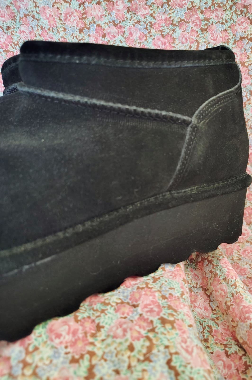 Bearpaw Black Suede Ankle Boots, Women's Size 10 - Thumbnail 7