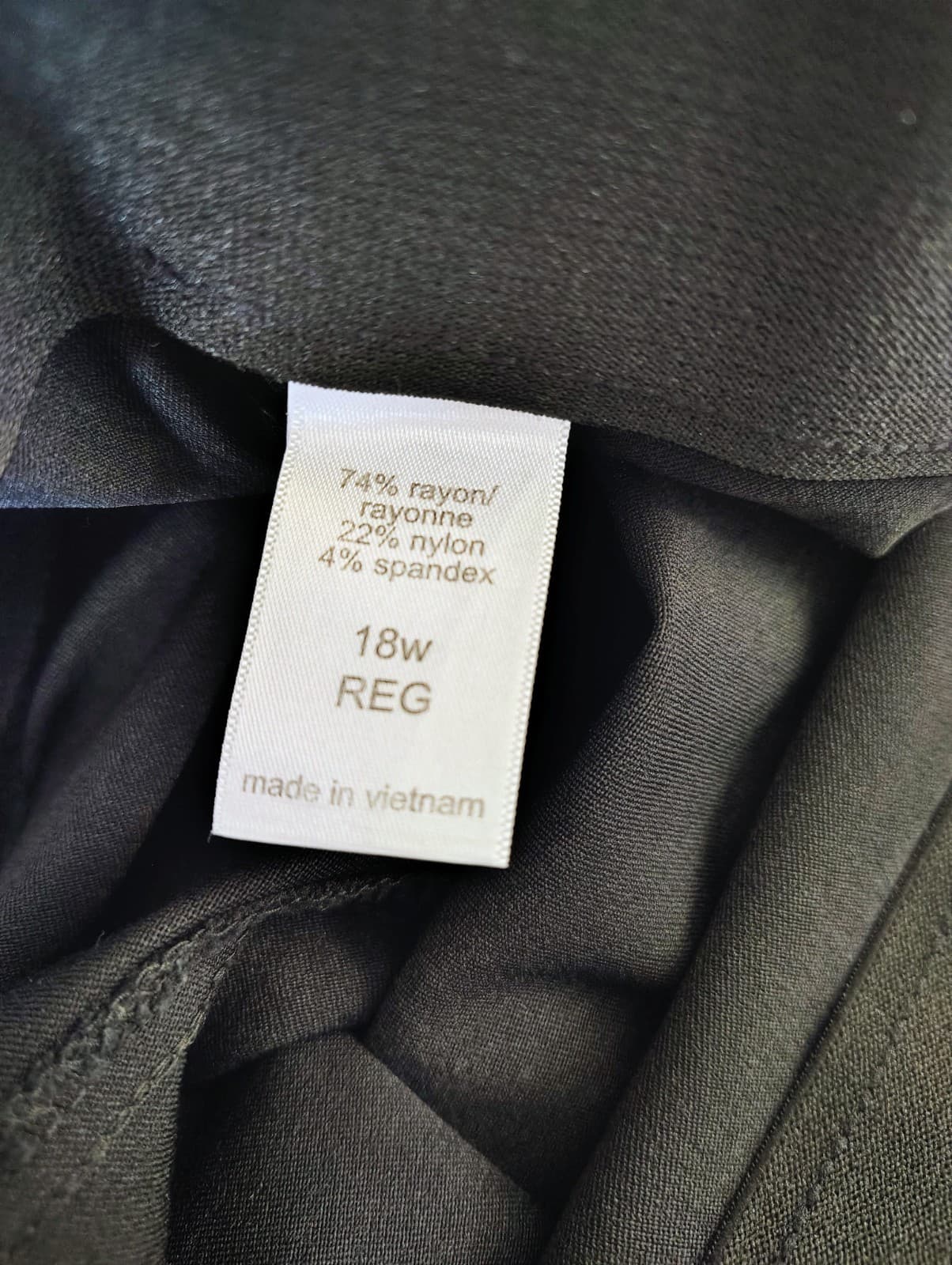 Maurices Black Dress Pants Leggings Size 18 Elastic Waist - Thumbnail 4