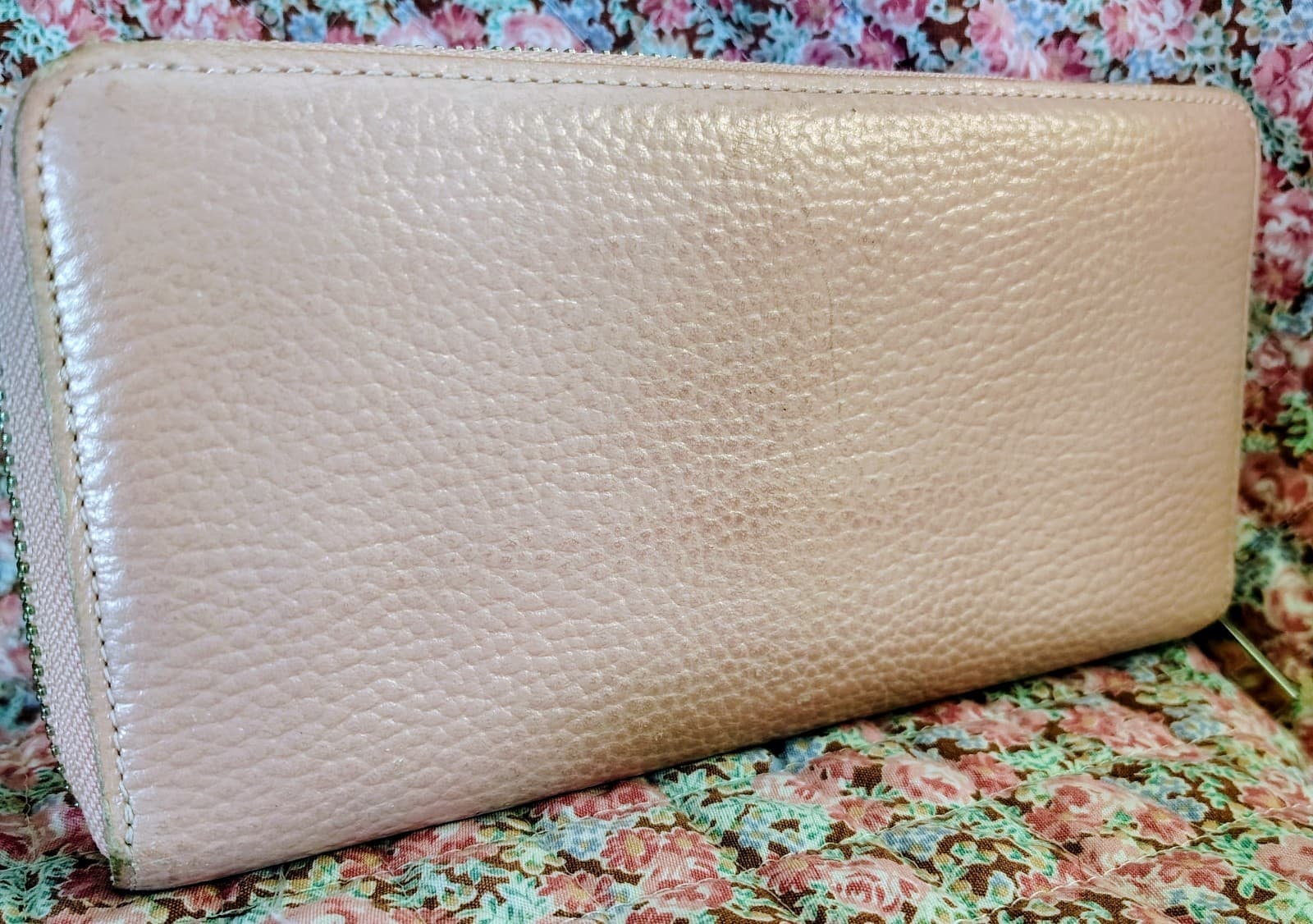 Rene Beige Leather Wallet - Thumbnail 7