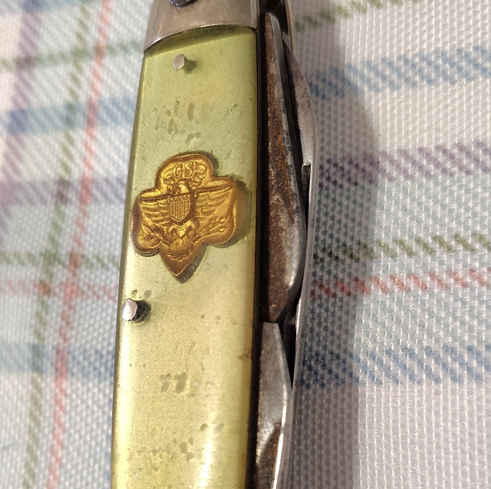Girl SCOUT Vintage Green Pocketknife Multi-tool, Bottle Opener, Screw Driver - Thumbnail 4