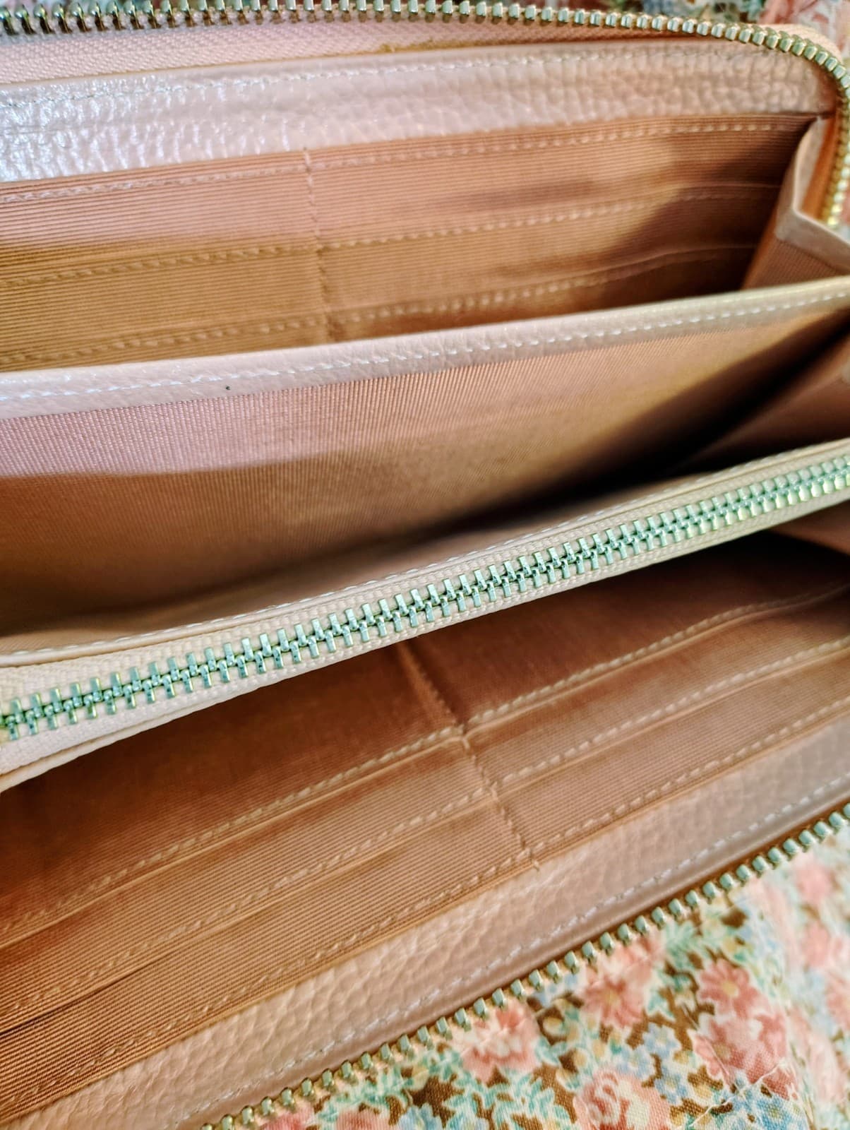 Rene Beige Leather Wallet
