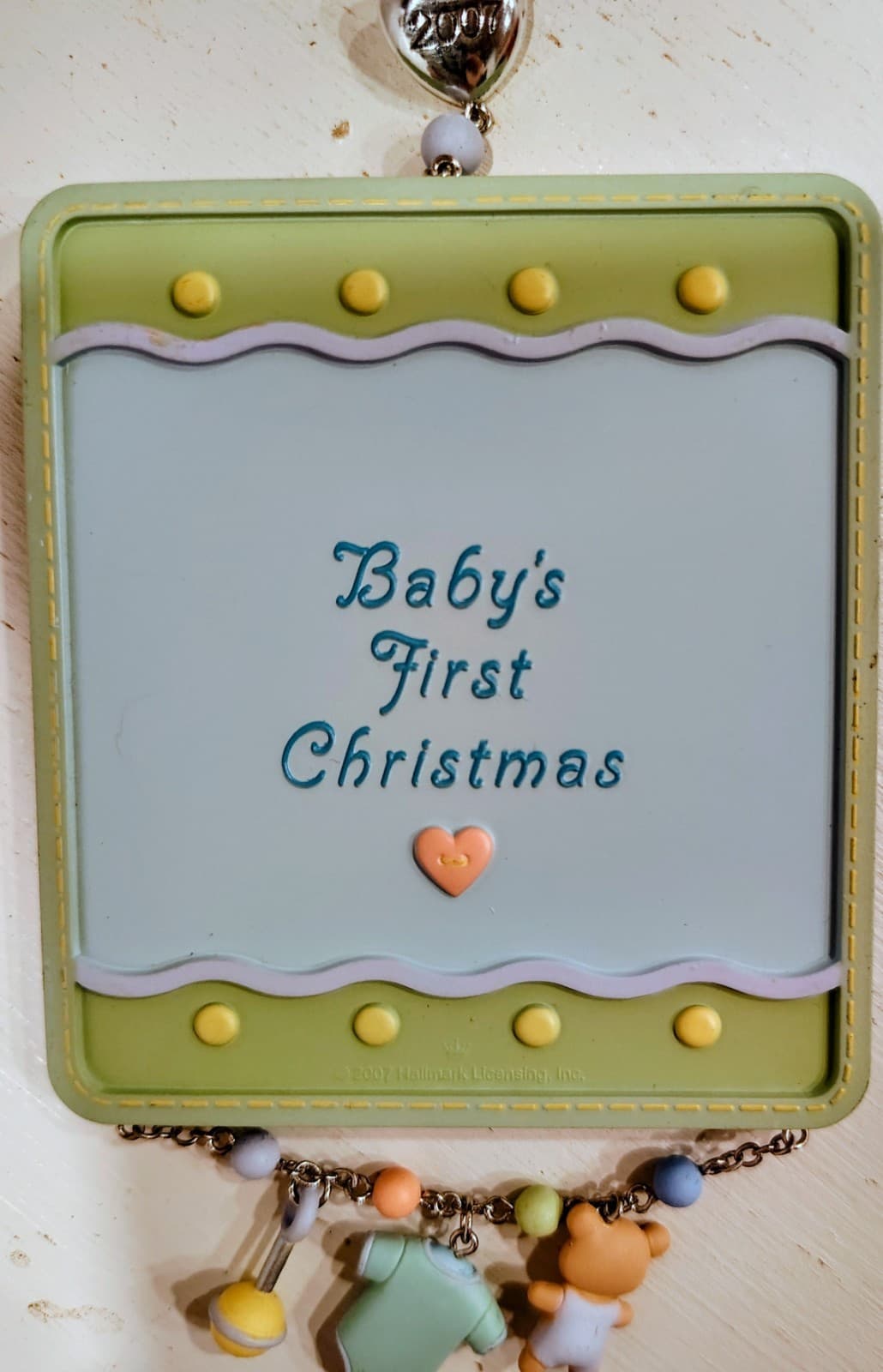 Hallmark Keepsake Ornament, Baby's 1st Christmas 2007, NWT, NIB - Thumbnail 2