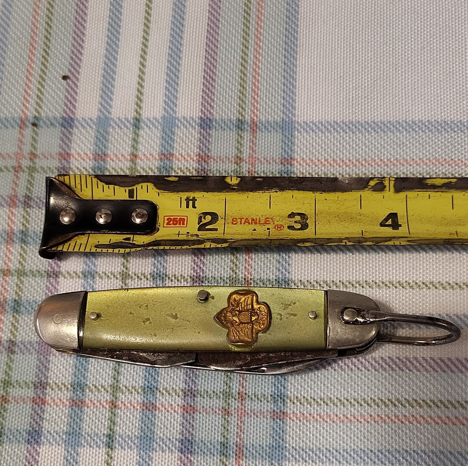 Girl SCOUT Vintage Green Pocketknife Multi-tool, Bottle Opener, Screw Driver - Thumbnail 5