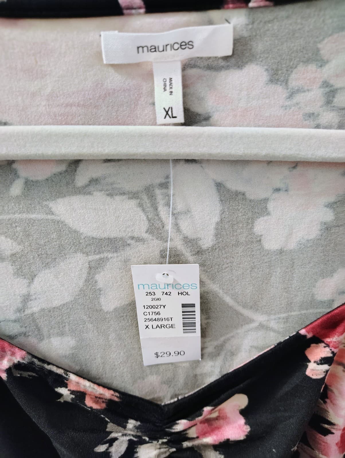 Maurices NWT Black Floral Top - Thumbnail 6