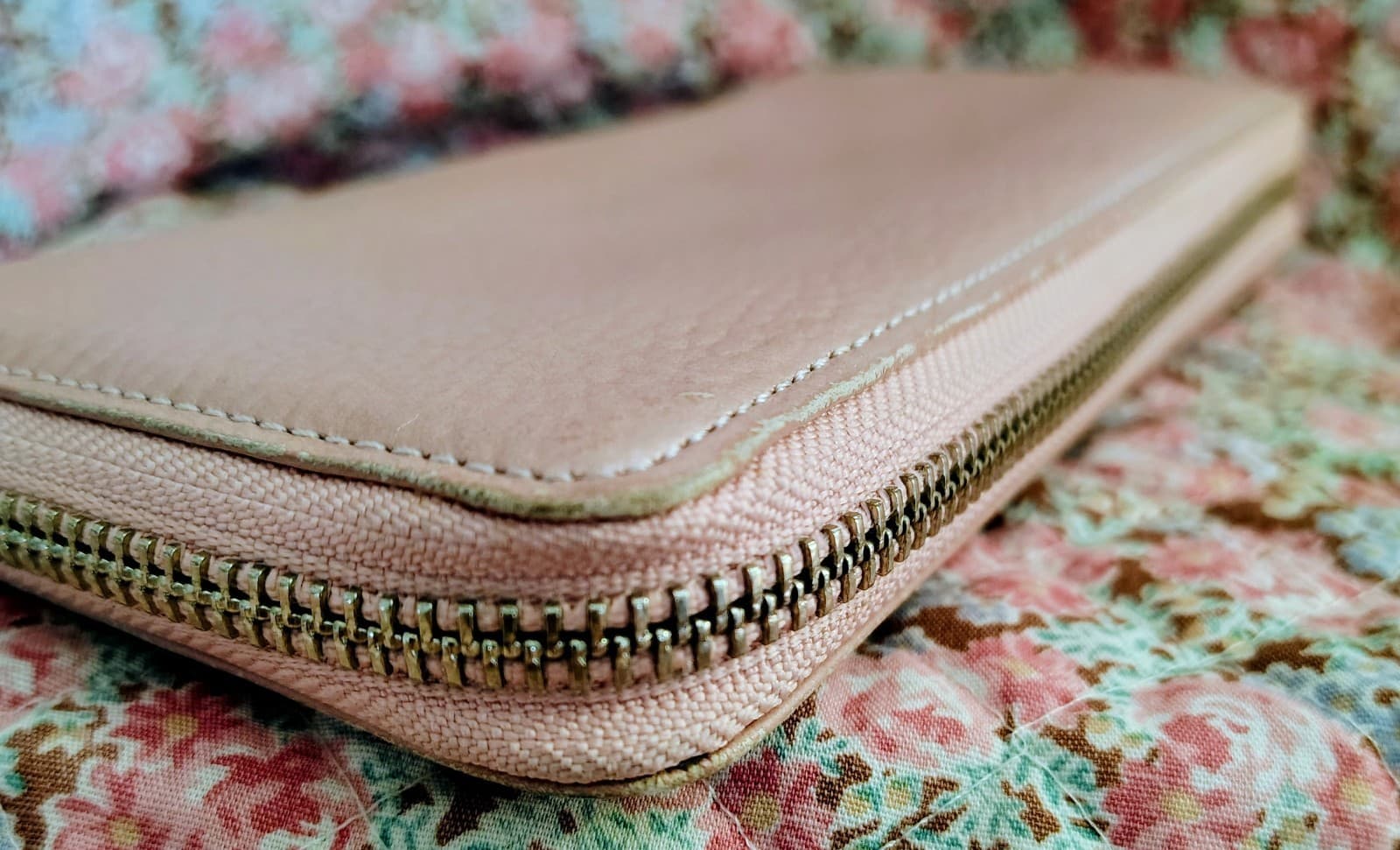 Rene Beige Leather Wallet - Thumbnail 4