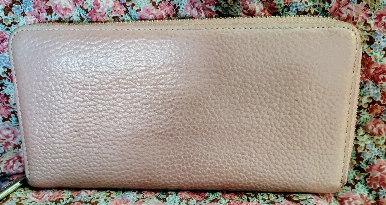 Rene Beige Leather Wallet - Thumbnail 3