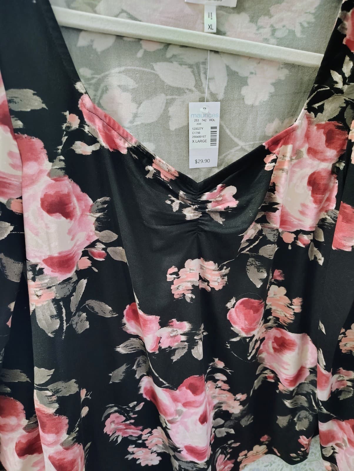 Maurices NWT Black Floral Top - Thumbnail 5