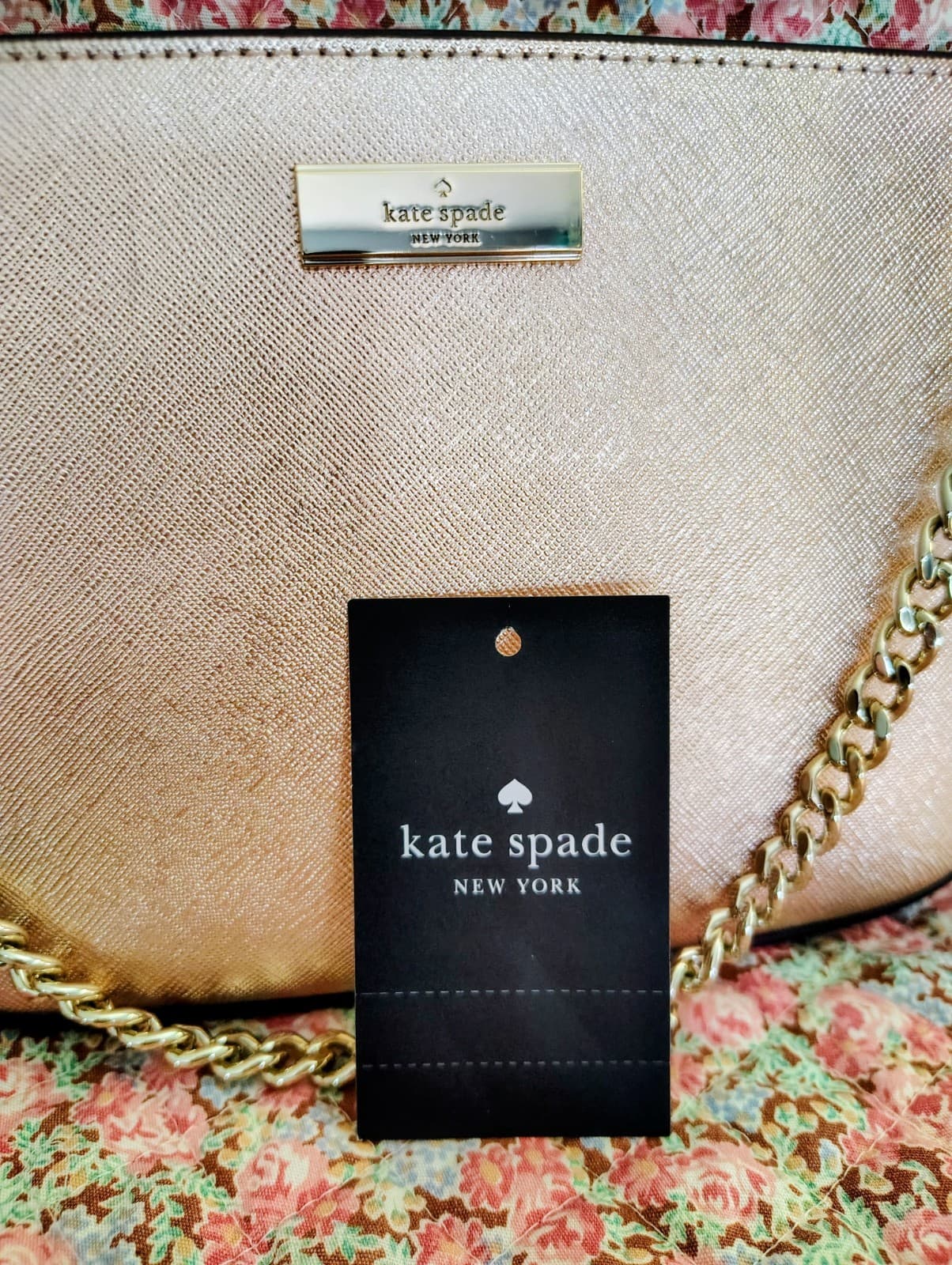 Kate Spade Kenzie Limited Edition metallic pochette in rose gold NWT $249 - Thumbnail 11