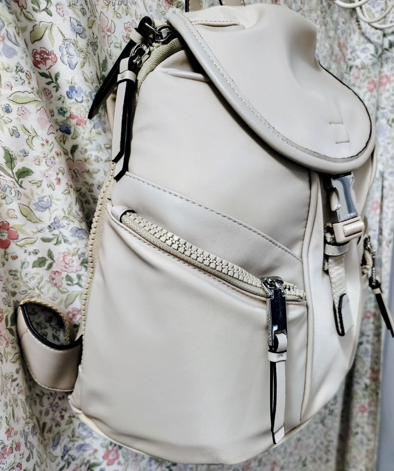 Calvin Klein Shay Nylon Front Buckle Zip Around Backpack NWT $178 - Thumbnail 3