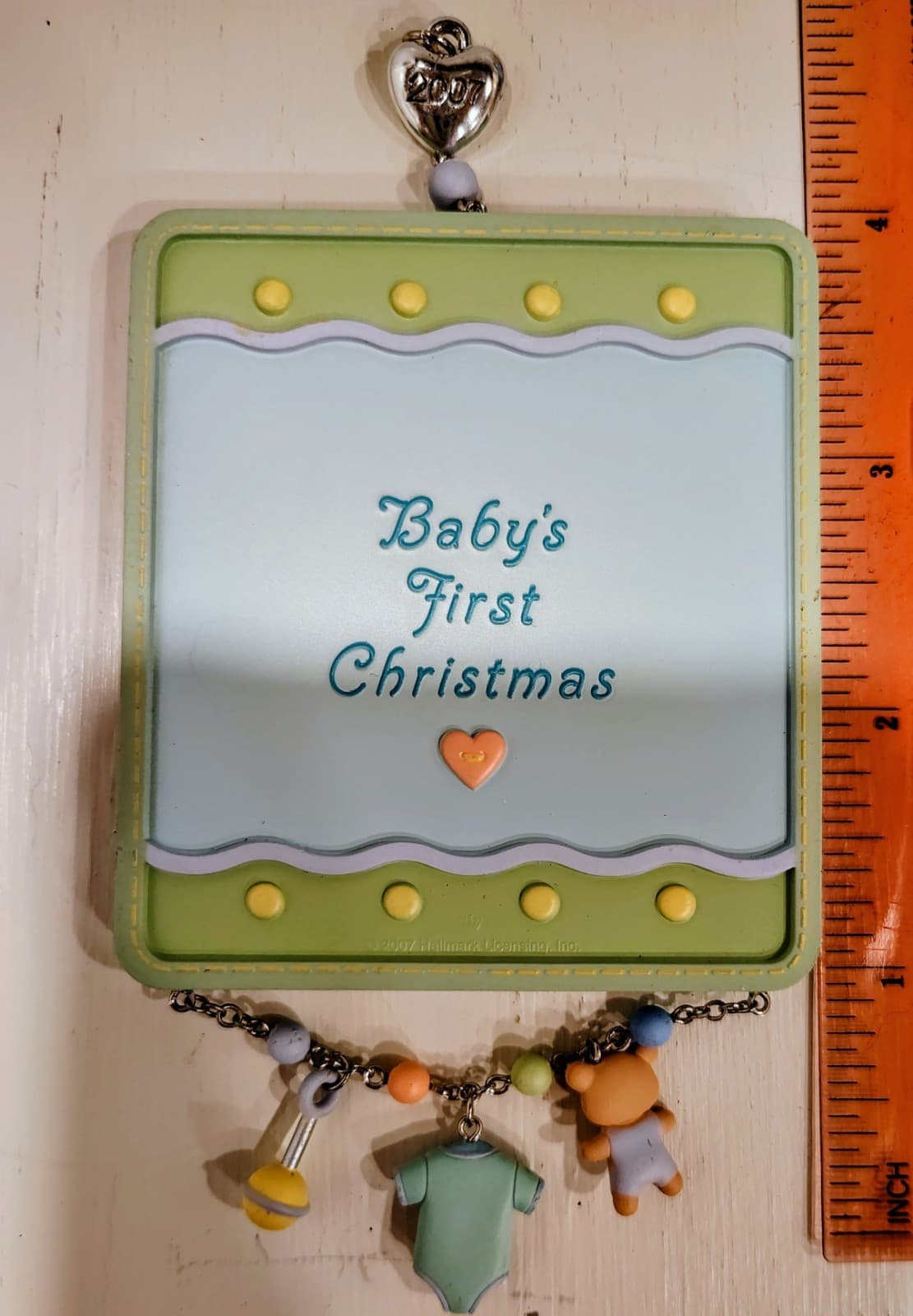 Hallmark Keepsake Ornament, Baby's 1st Christmas 2007, NWT, NIB - Thumbnail 3