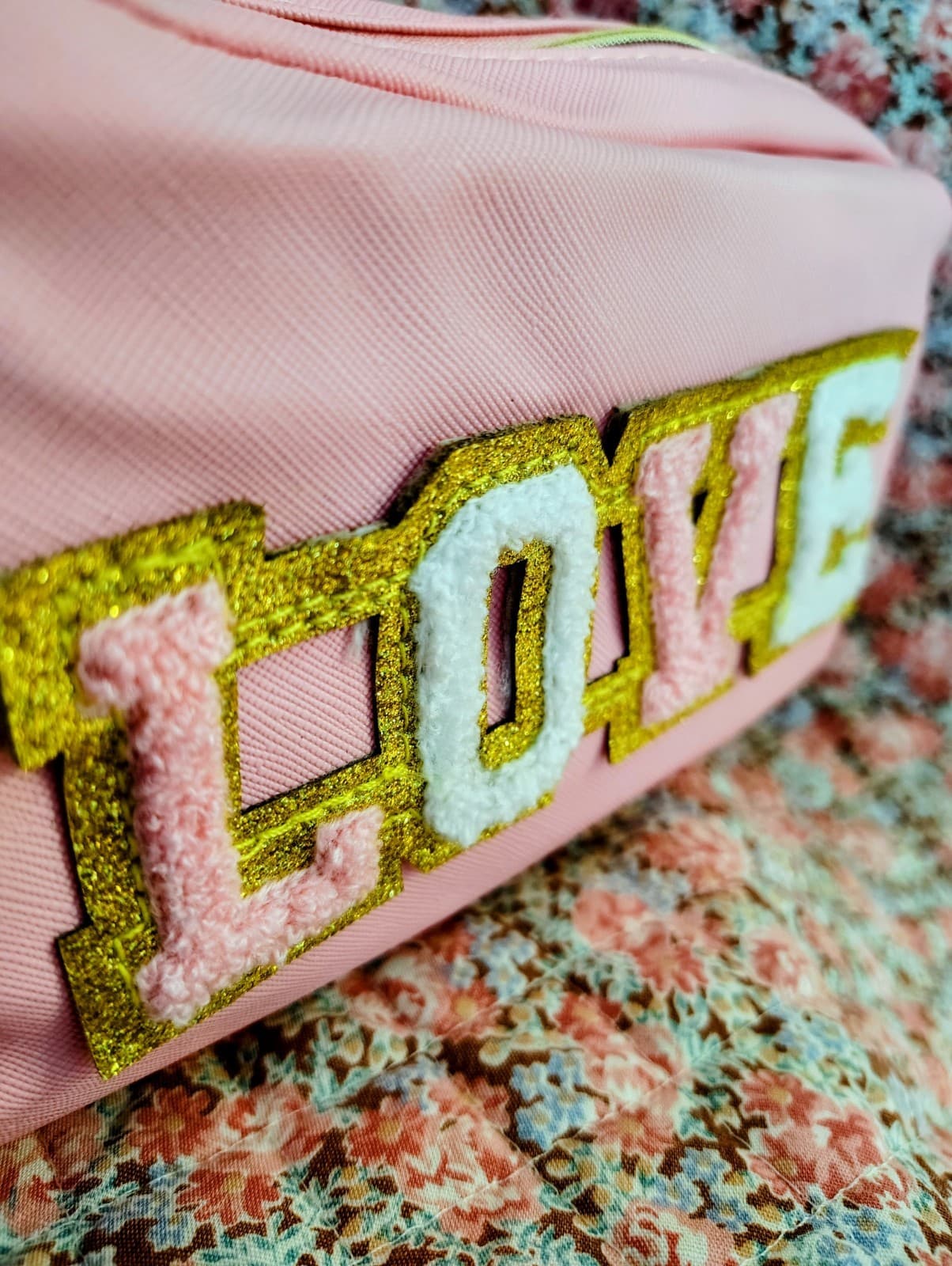 NWT Pink Makeup LOVE Applique - Thumbnail 2