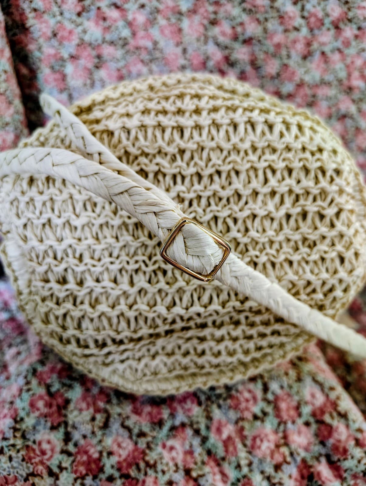 NWT Universal Thread brand tote bag beige woven straw - Thumbnail 11