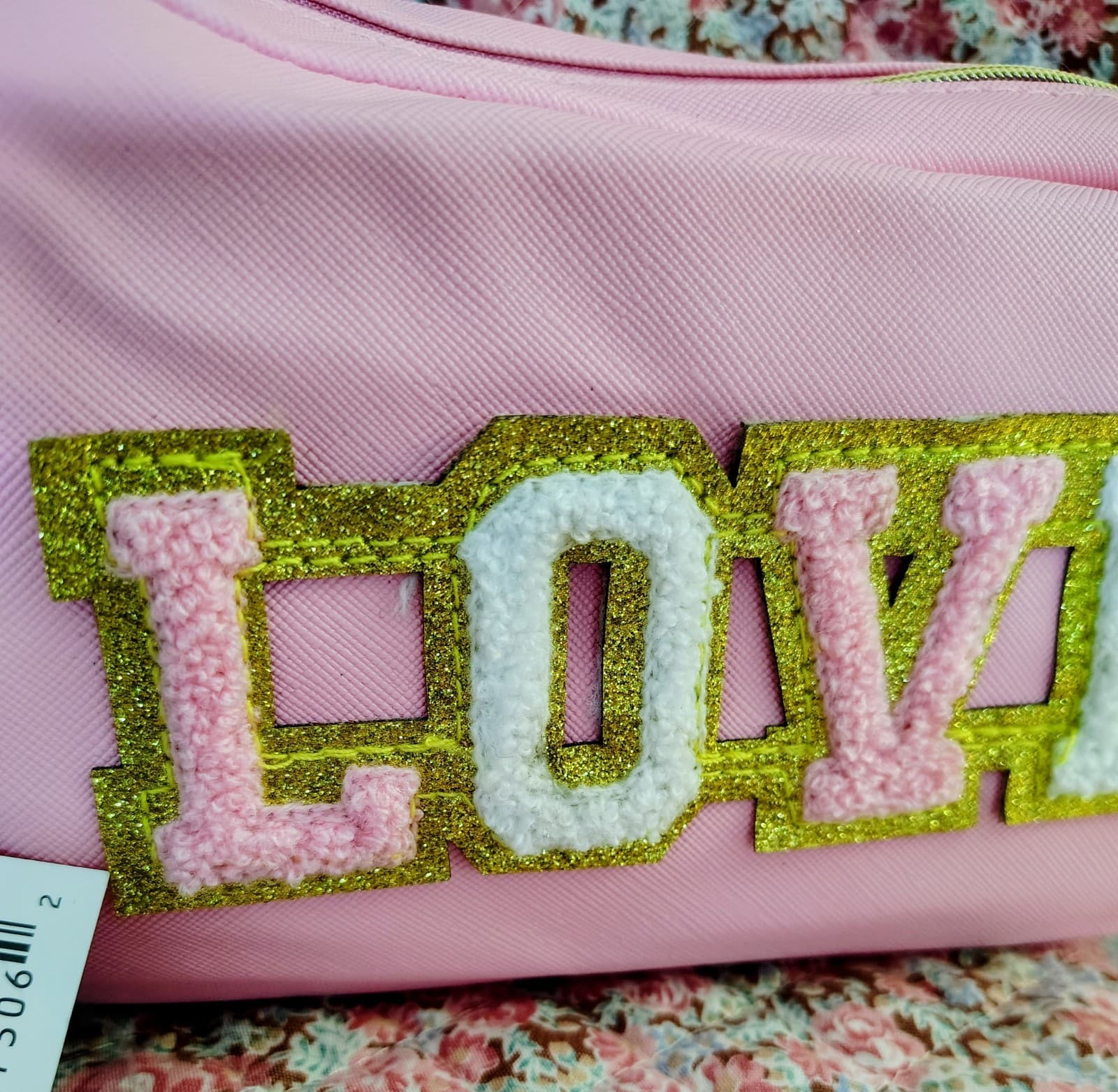 NWT Pink Makeup LOVE Applique - Thumbnail 3