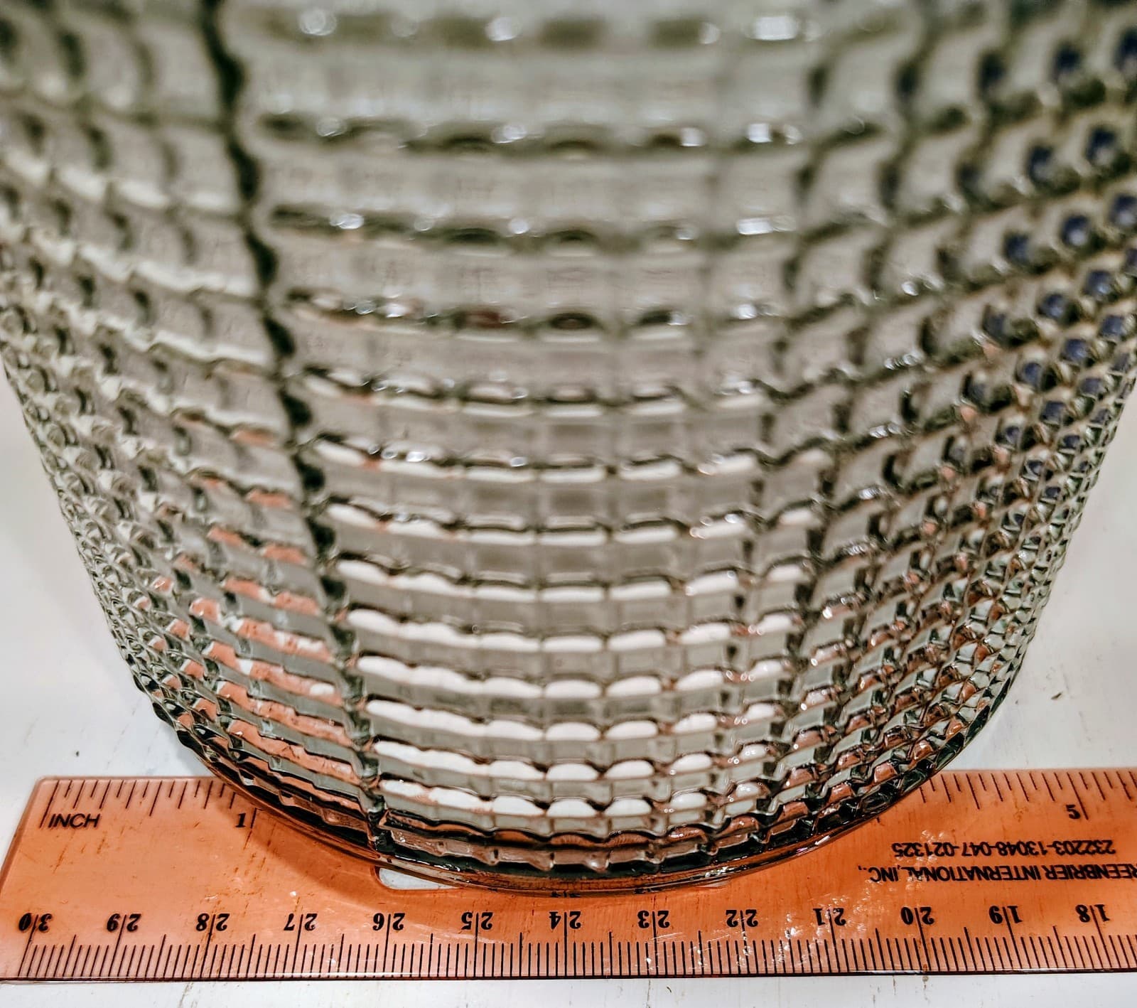 AEG LULU Textured Glass, Green Glass, Stamped Bottom, EUC - Thumbnail 5