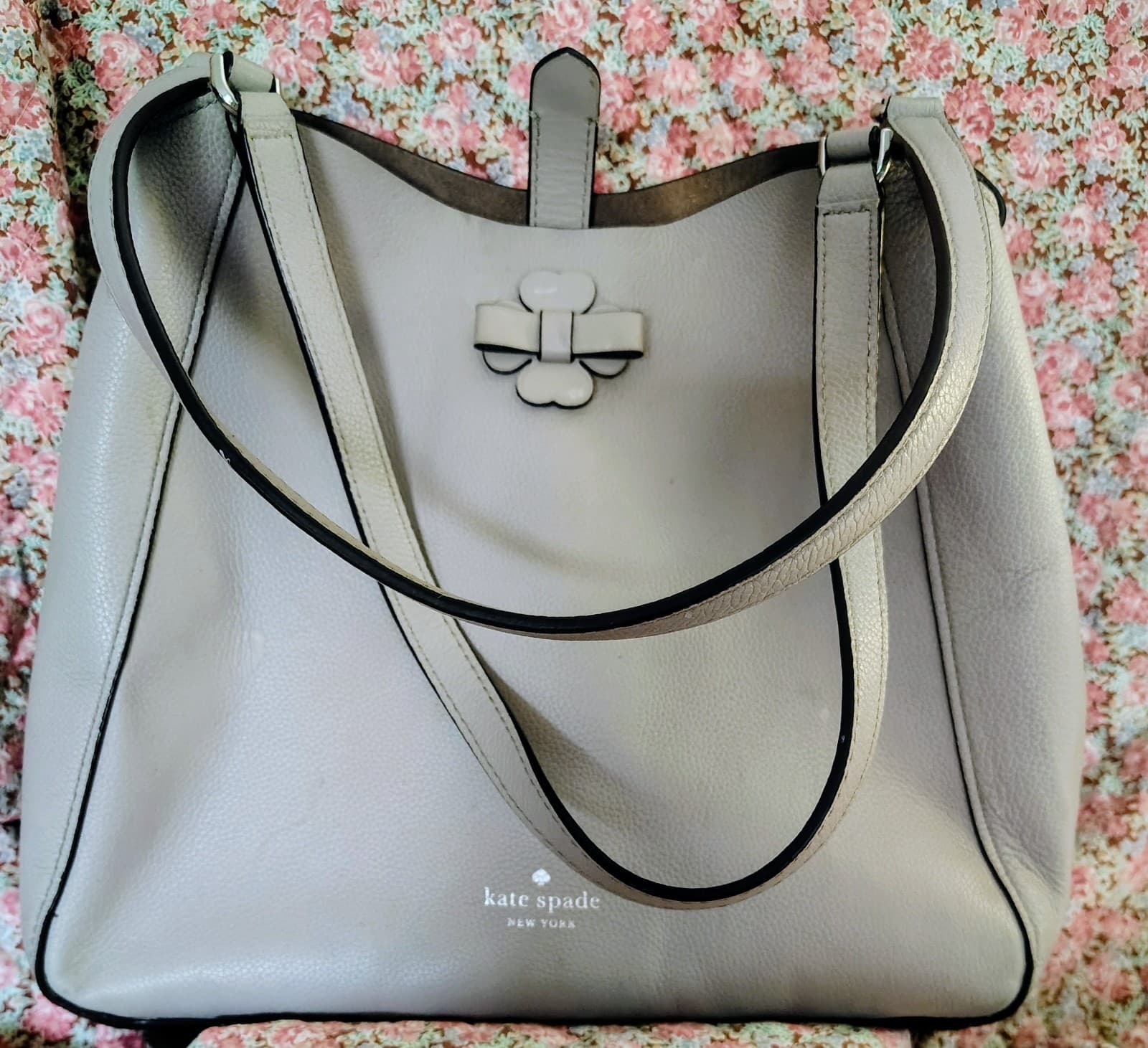 Kate Spade Talia Triple Compartment Shoulder Bag Saffiano Leather