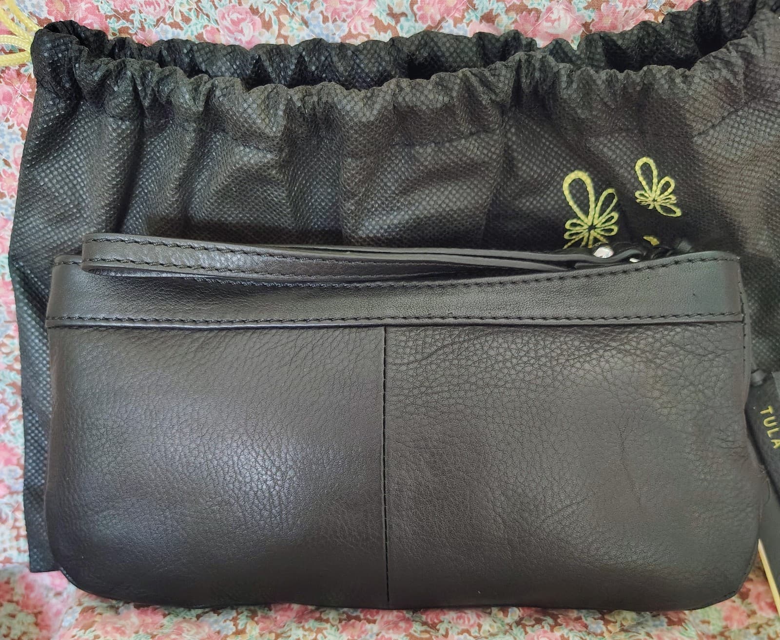 Tula 2020 black leather handbag, NWT And Dust Bag - Thumbnail 8