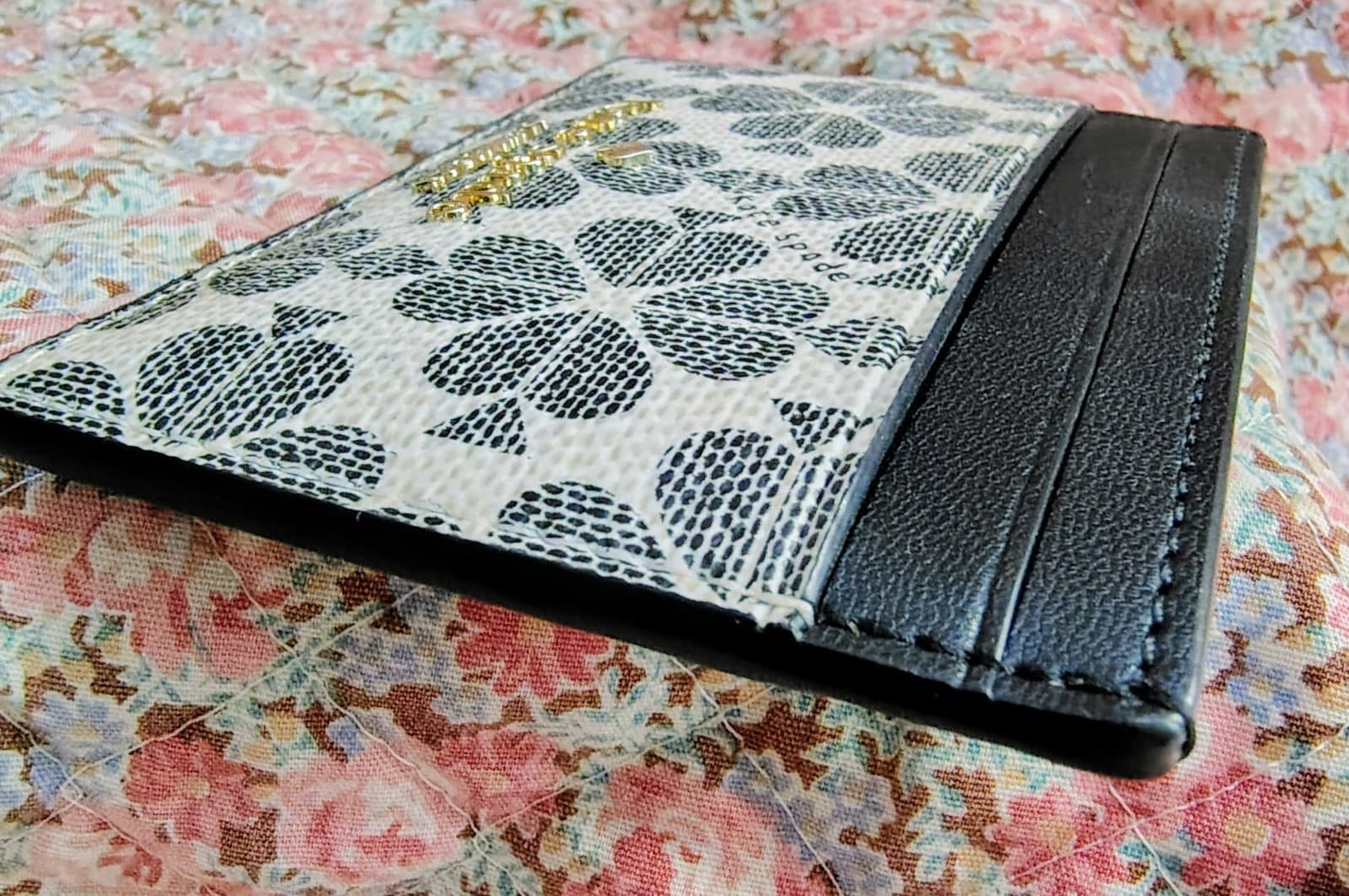 Kate Spade Signature Spade Flower Small Slim Card Holder Black NWOT $89 - Thumbnail 14
