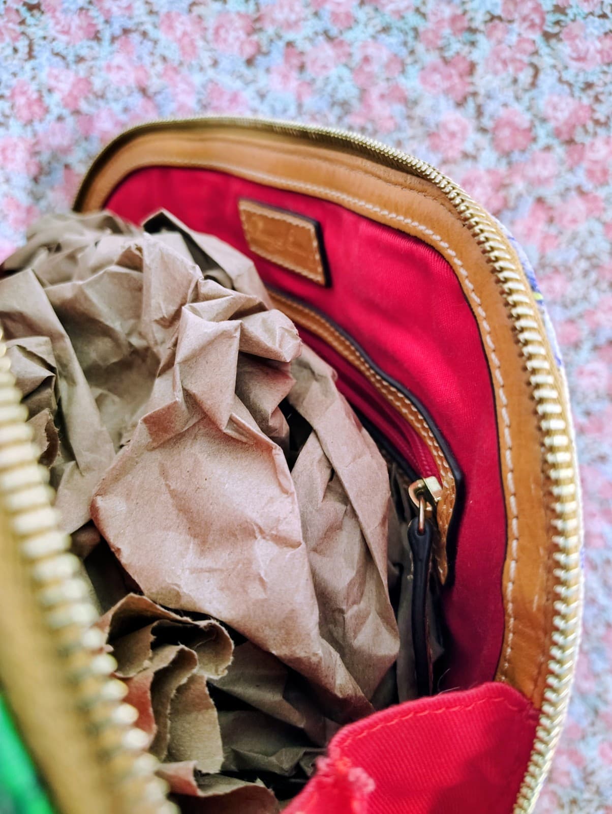 NWOT Dooney & Bourke Purple Hydrangea Basketweave Domed Zip Satchel MSRP 348 - Thumbnail 14