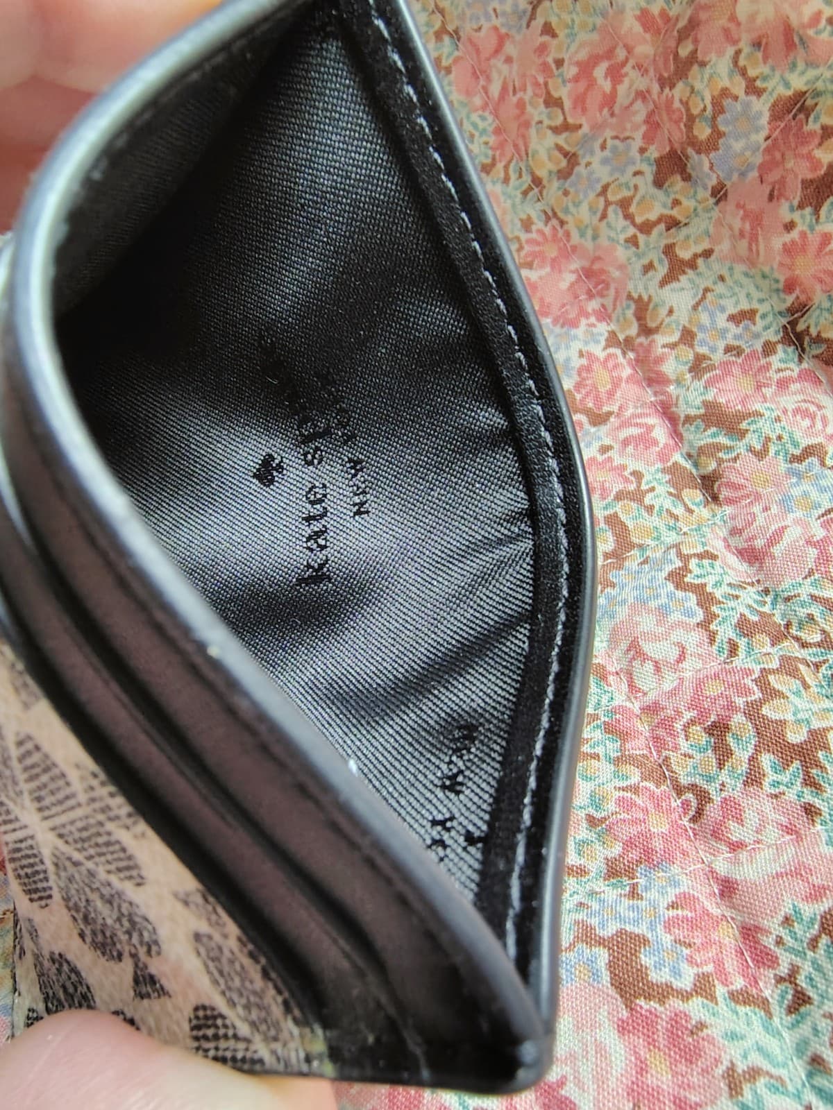 Kate Spade Signature Spade Flower Small Slim Card Holder Black NWOT $89 - Thumbnail 5