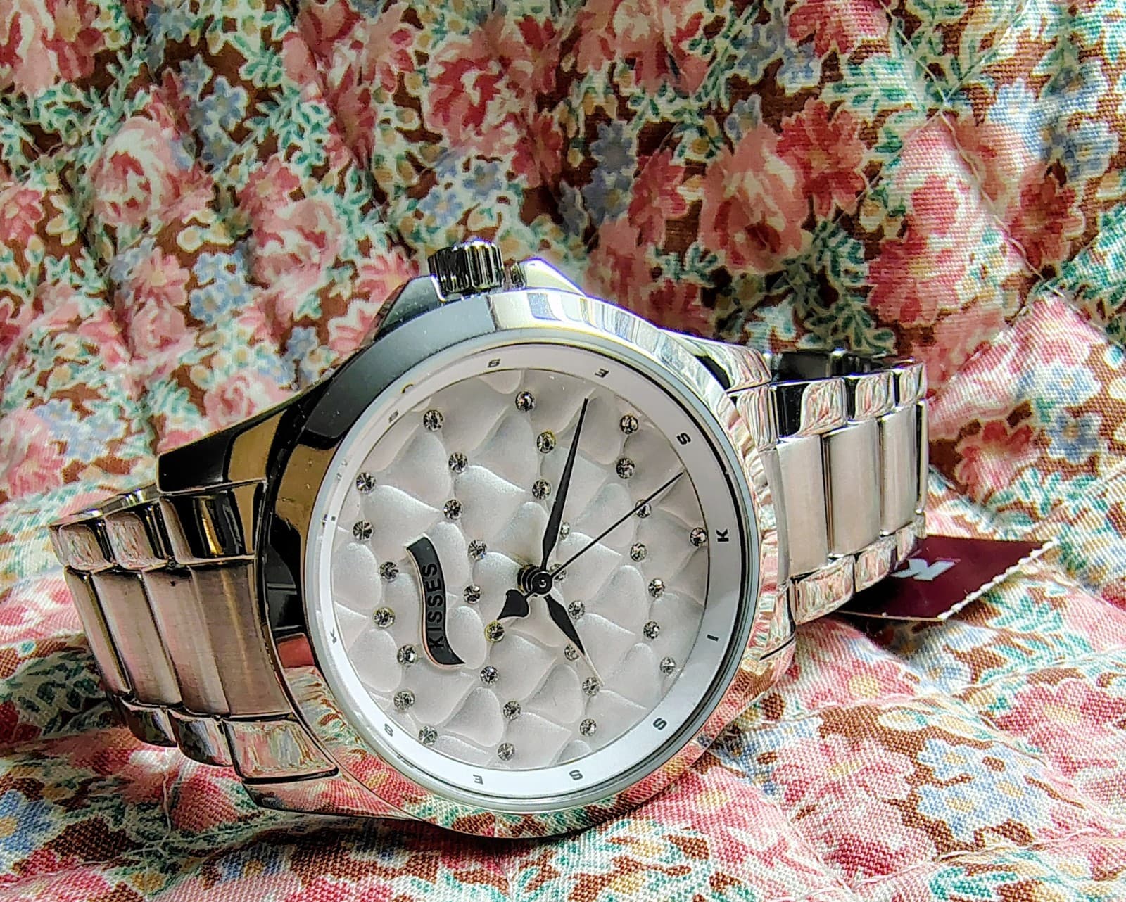 NWT NIB Hershey Kisses Silver Stainless Steel Watch MSRP 140 - Thumbnail 5