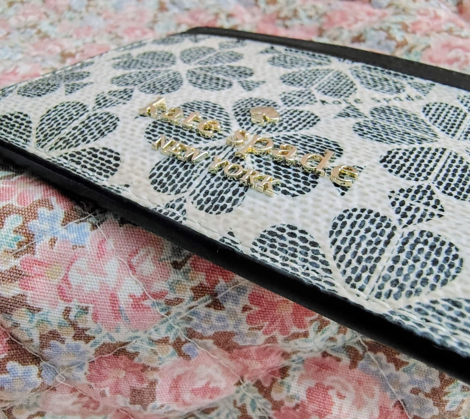 Kate Spade Signature Spade Flower Small Slim Card Holder Black NWOT $89 - Thumbnail 16