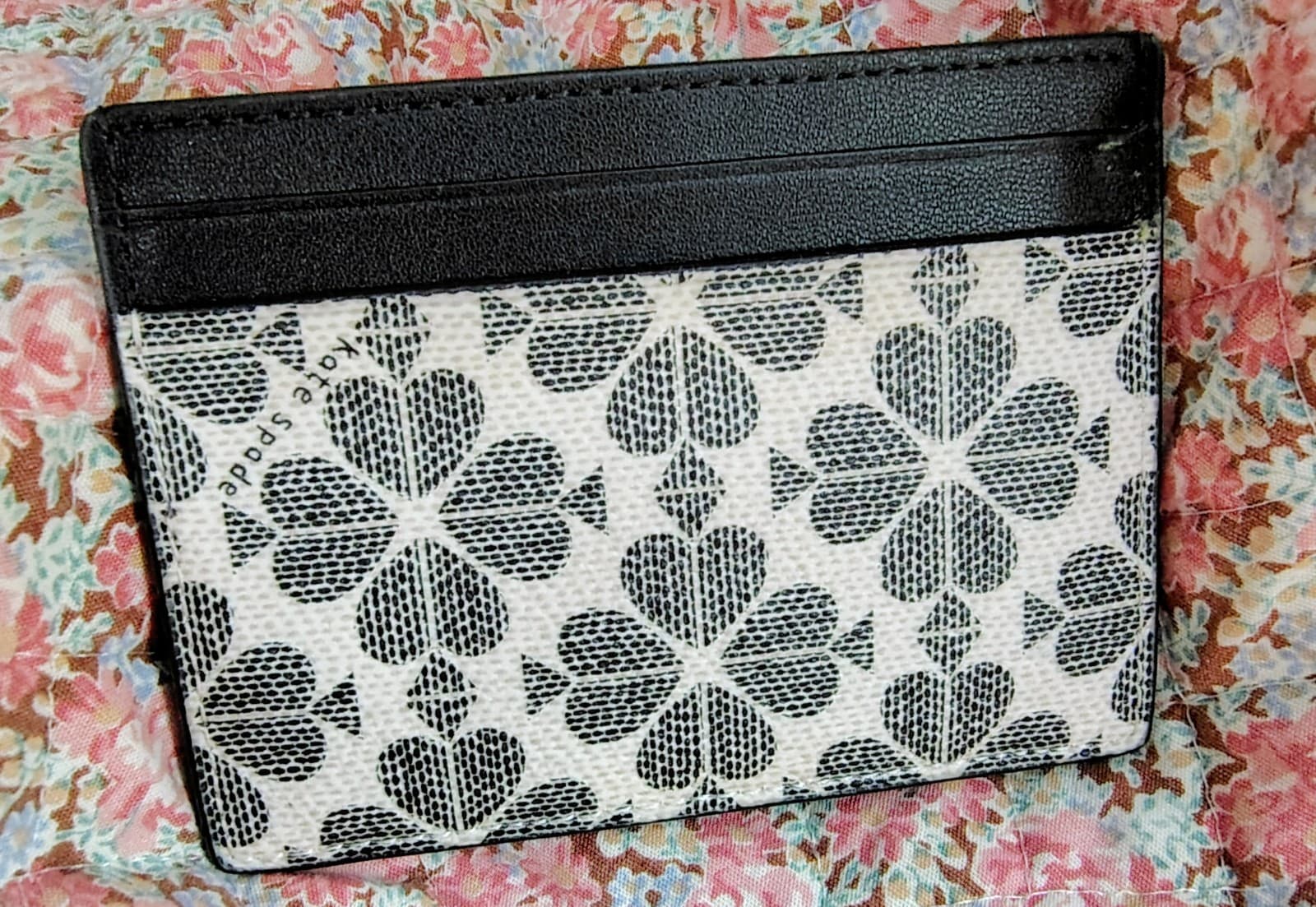Kate Spade Signature Spade Flower Small Slim Card Holder Black NWOT $89 - Thumbnail 3