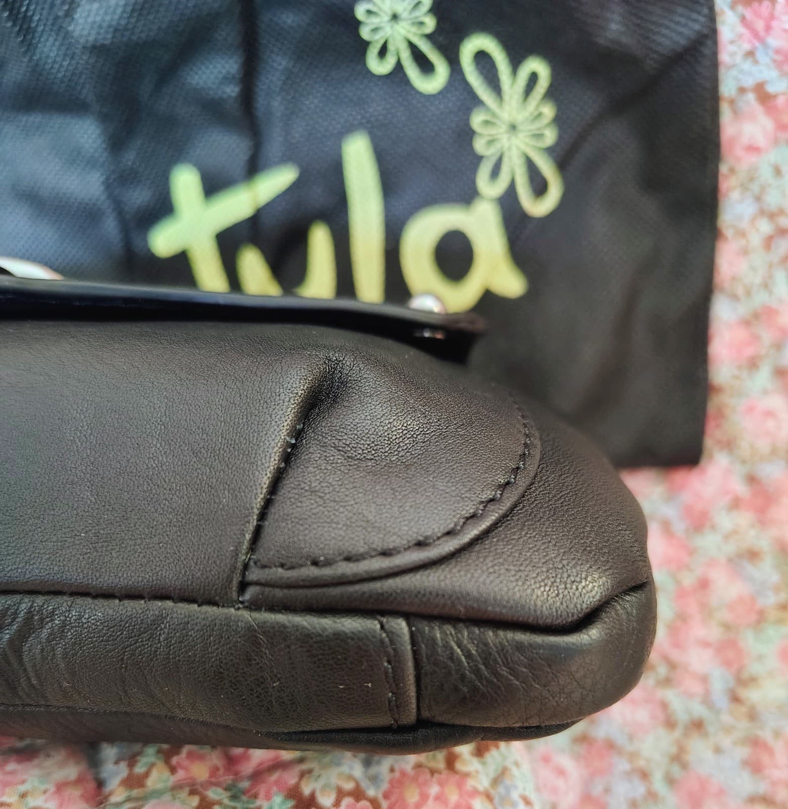 Tula 2020 black leather handbag, NWT And Dust Bag - Thumbnail 12
