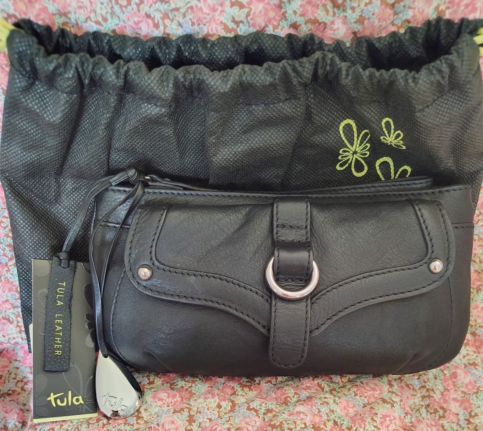 Tula 2020 black leather handbag, NWT And Dust Bag