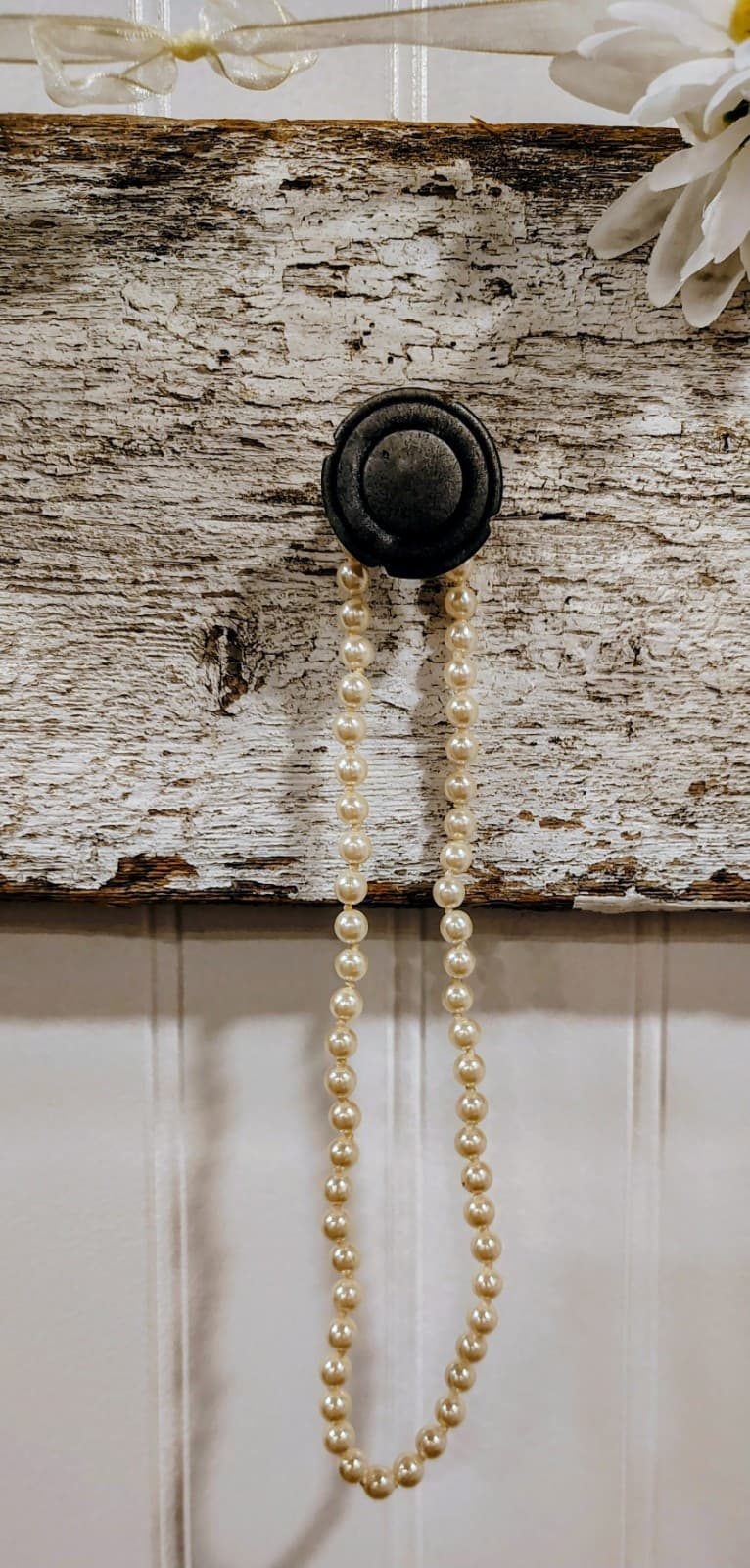 1950's Vintage Faux Pearl Necklace 16" - Thumbnail 10