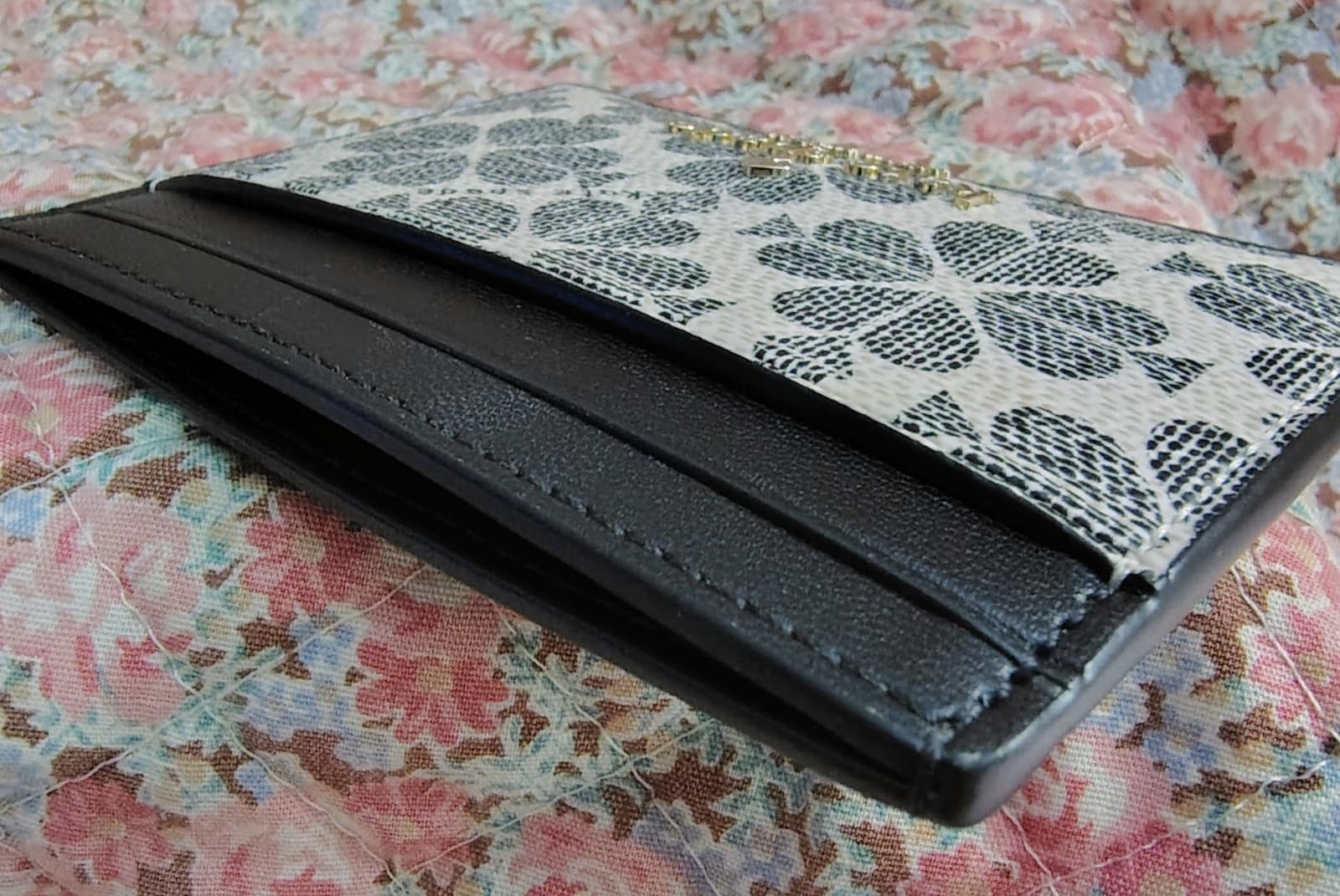 Kate Spade Signature Spade Flower Small Slim Card Holder Black NWOT $89 - Thumbnail 13