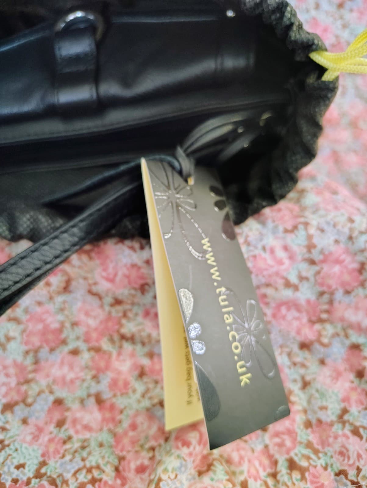 Tula 2020 black leather handbag, NWT And Dust Bag - Thumbnail 17