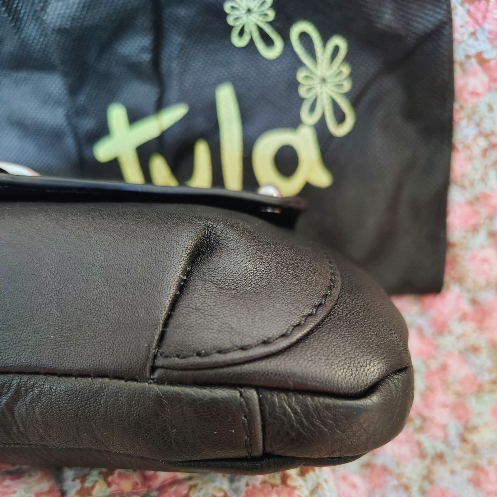 Tula 2020 black leather handbag, NWT And Dust Bag - Thumbnail 9