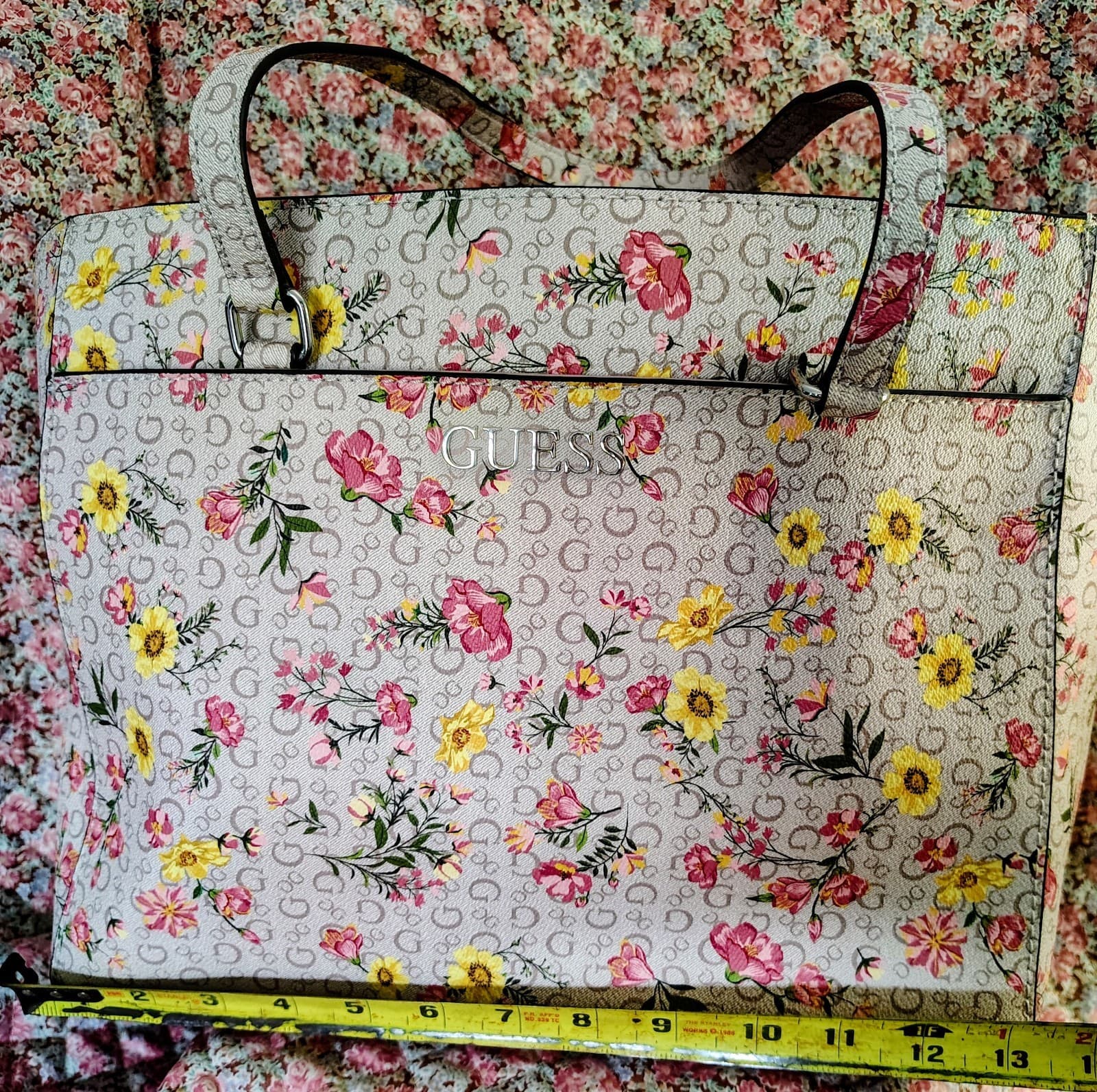 GUESS Kinsley Large Tote Bag, floral print, NWOT - Thumbnail 18