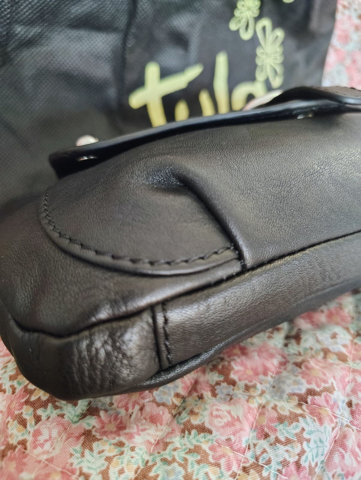 Tula 2020 black leather handbag, NWT And Dust Bag - Thumbnail 11