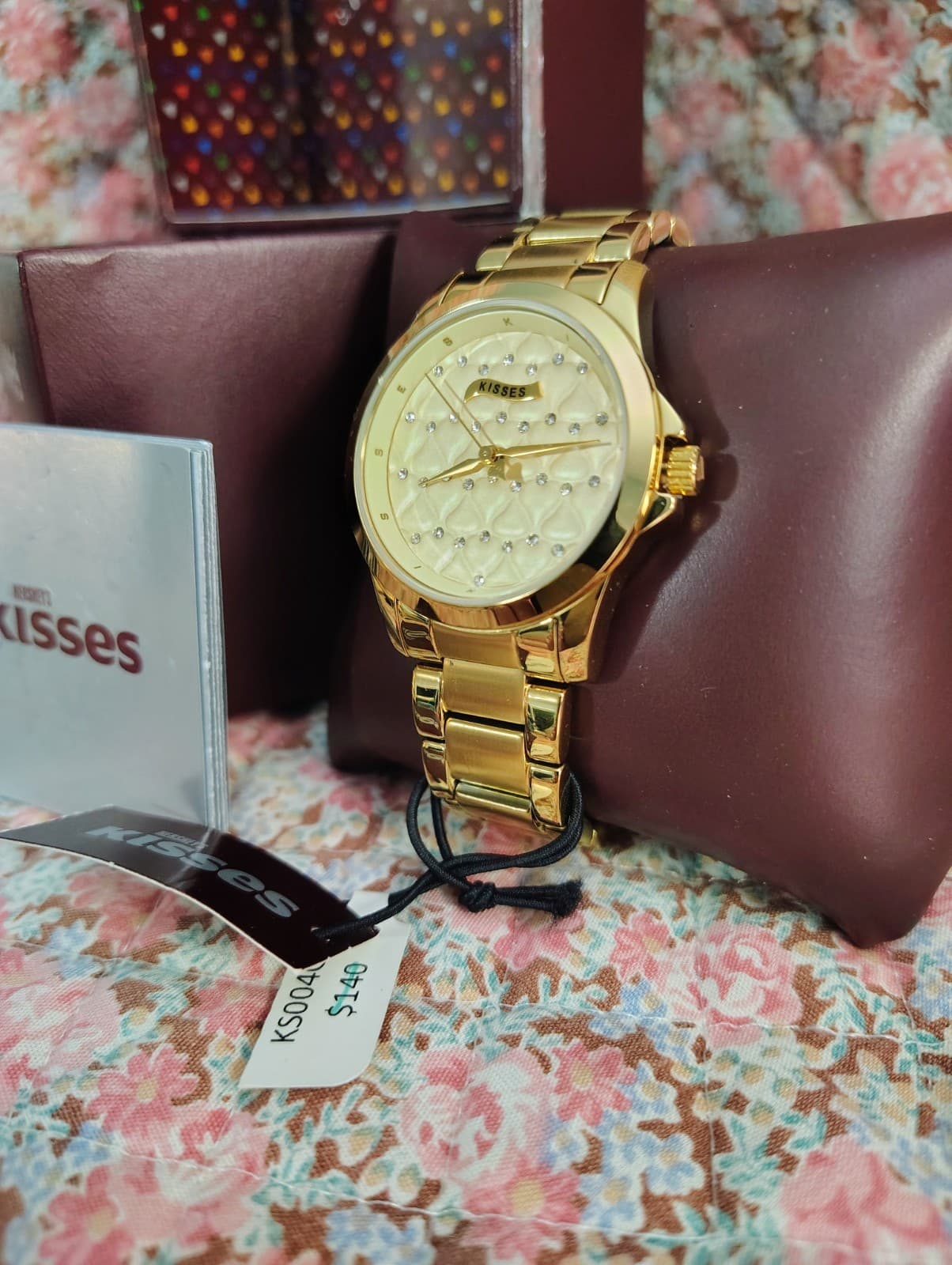 NWT NIB Hershey Kisses Silver Stainless Steel Watch MSRP 140 - Thumbnail 4